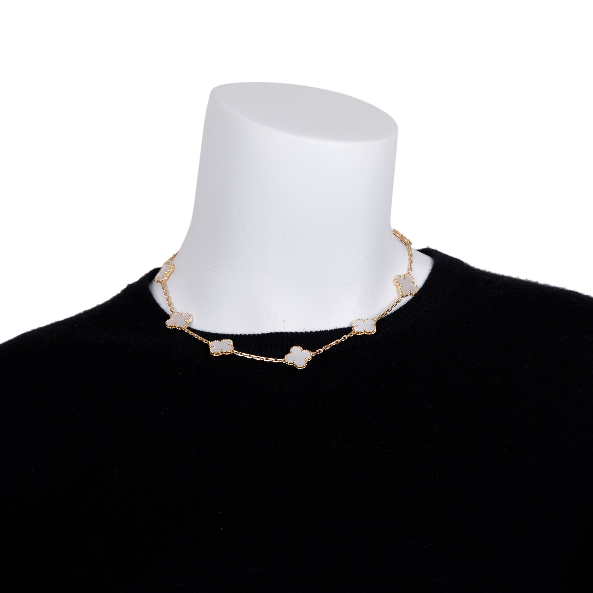 Van Cleef & Arpels 18k Yellow Gold 10 Motifs Mother of Pearl