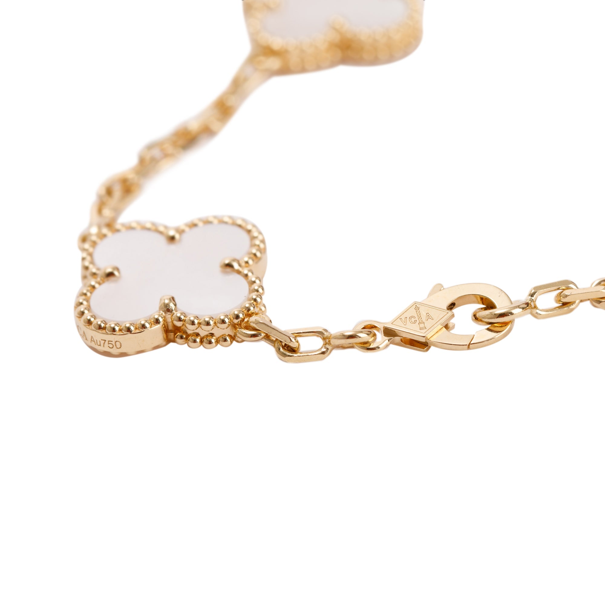 Van Cleef & Arpels 18k Yellow Gold 10 Motifs Mother of Pearl