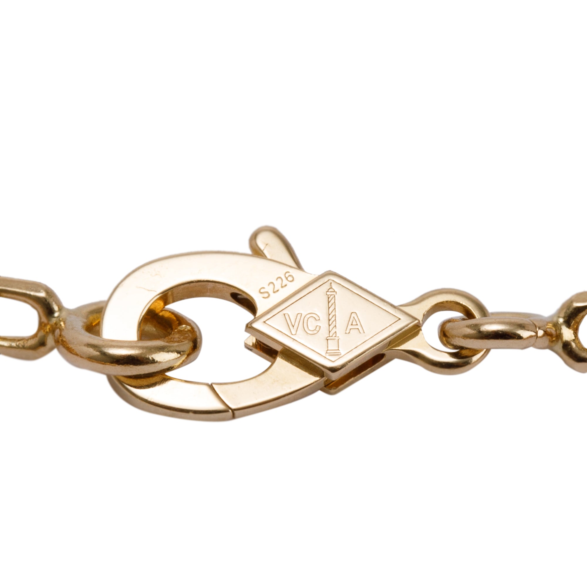 Van Cleef & Arpels 18k Yellow Gold 5 Motifs Vintage Alhambra Bracelet