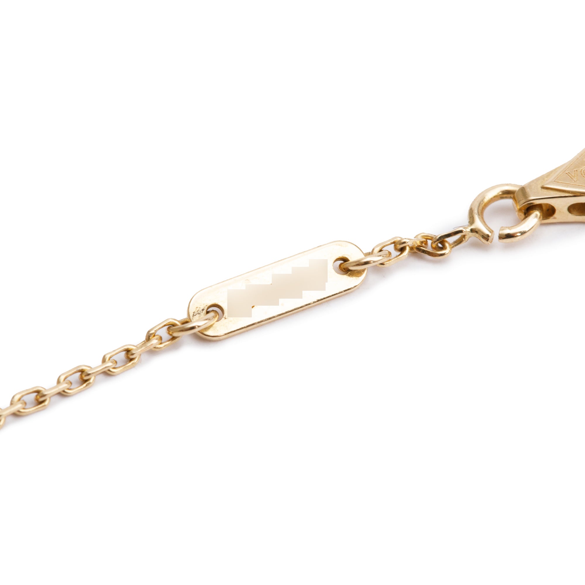 Van Cleef & Arpels 18k Yellow Gold Emerald Frivole Bracelet, Mini Model