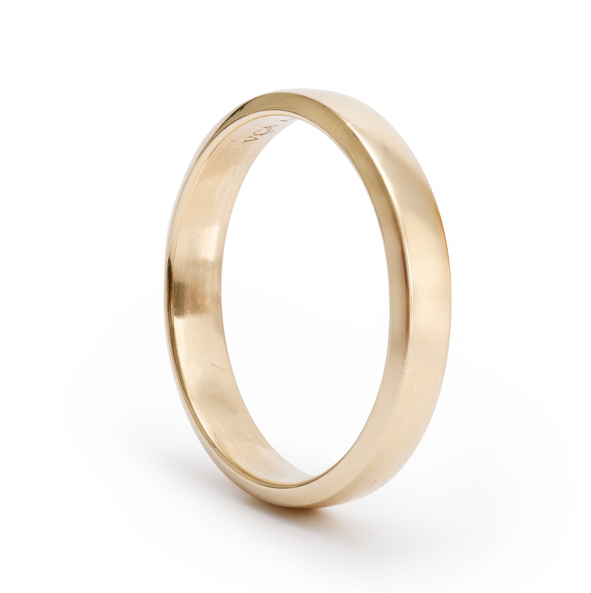 Van Cleef & Arpels 18k Yellow Gold Toujours 4 MM Wedding Band Ring, Size 64 10.75 w/ Box