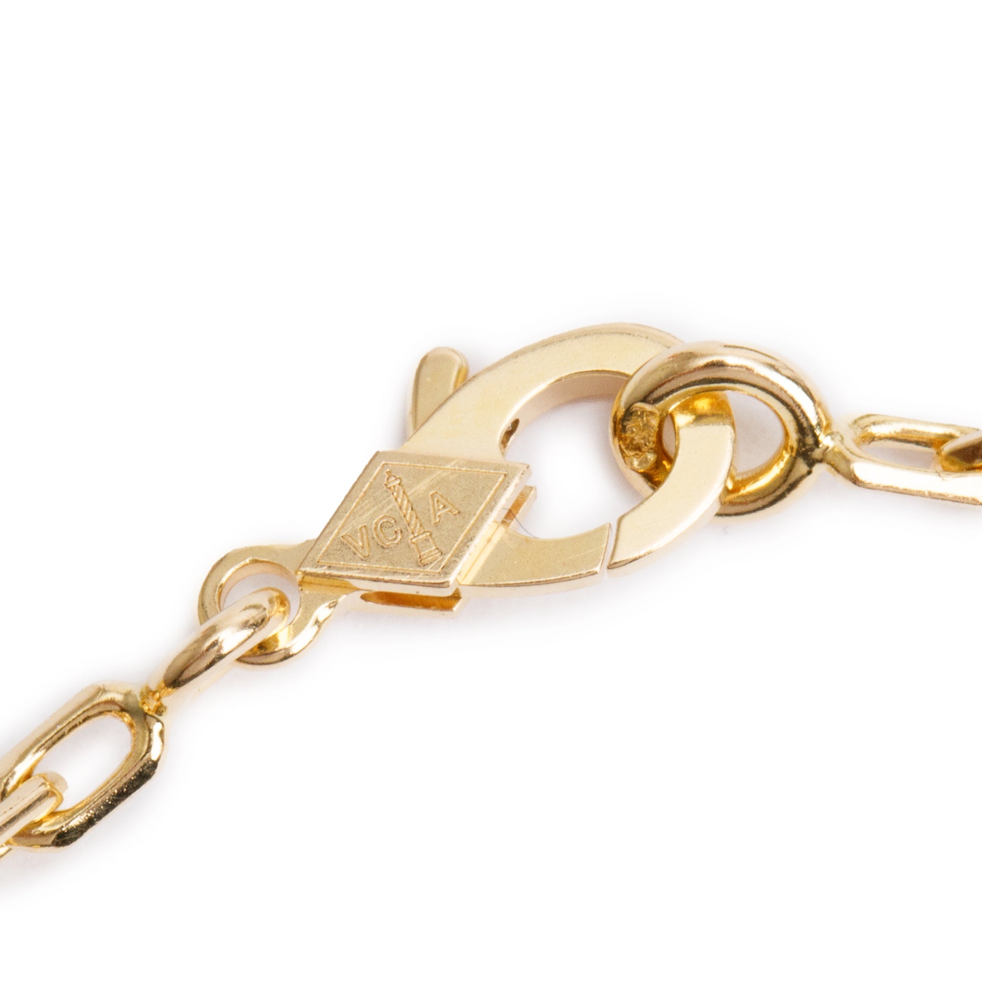 Van Cleef & Arpels 18k Yellow Gold Vintage Alhambra 5 Motif Onyx Bracelet w/ Box