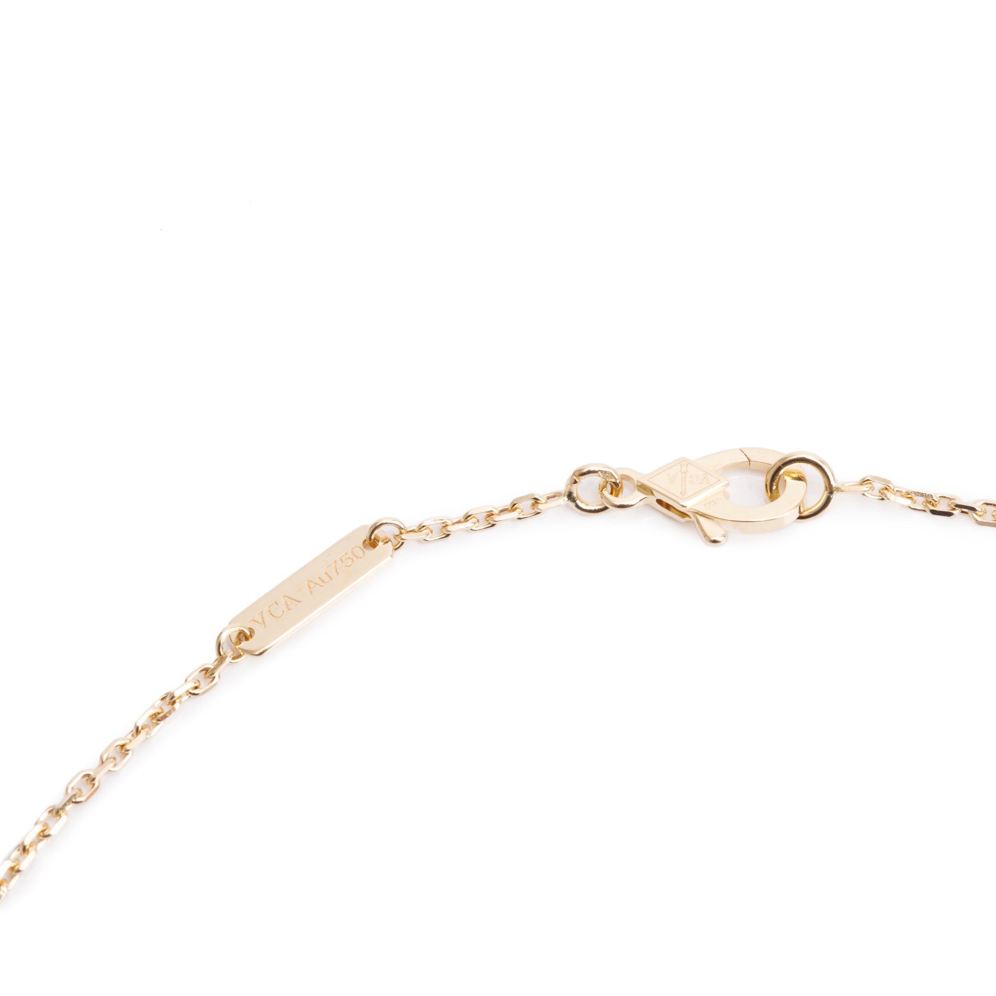 Van Cleef & Arpels 18k Yellow Gold Vintage Alhambra Black Onyx Pendant Necklace w/ Receipt & Certificate