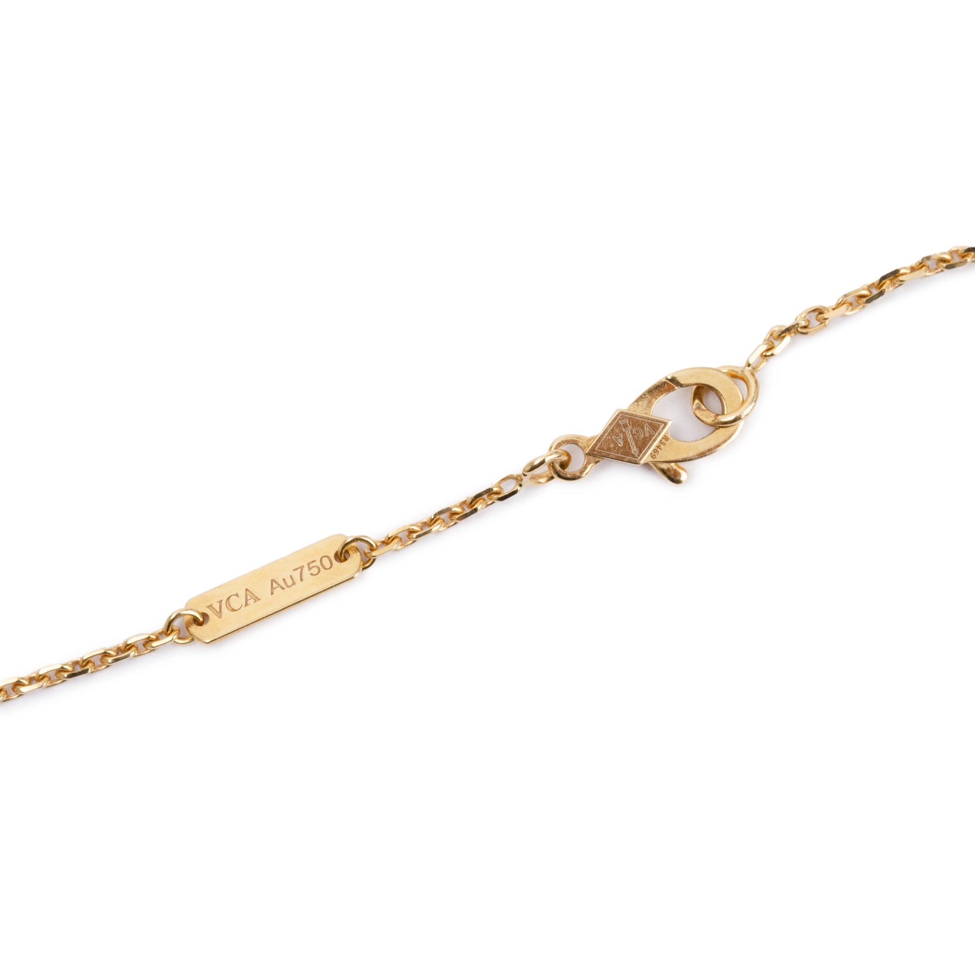 Van Cleef & Arpels 18k Yellow Gold Vintage Alhambra Black Onyx Pendant Necklace w/ Receipt & Certificate