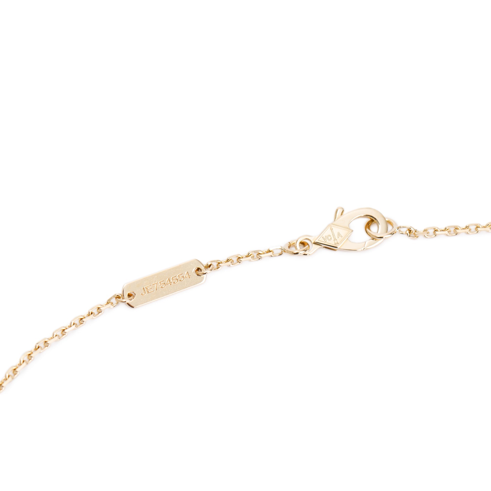 Van Cleef & Arpels 18k Yellow Gold Vintage Alhambra Carnelian Pendant Necklace