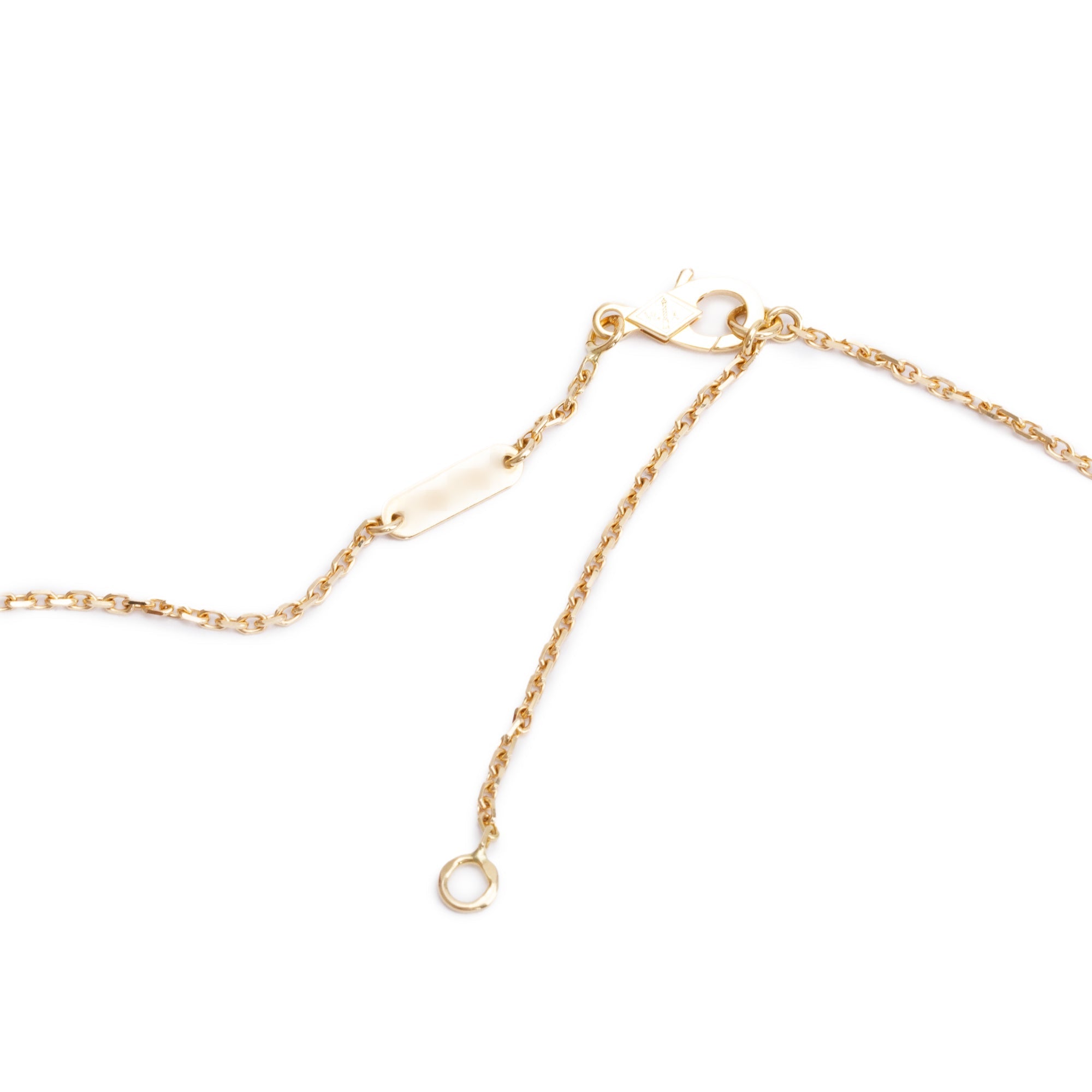Van Cleef & Arpels 18k Yellow Gold Vintage Alhambra Mother of Pearl Pendant Necklace w/ Box & Certificate