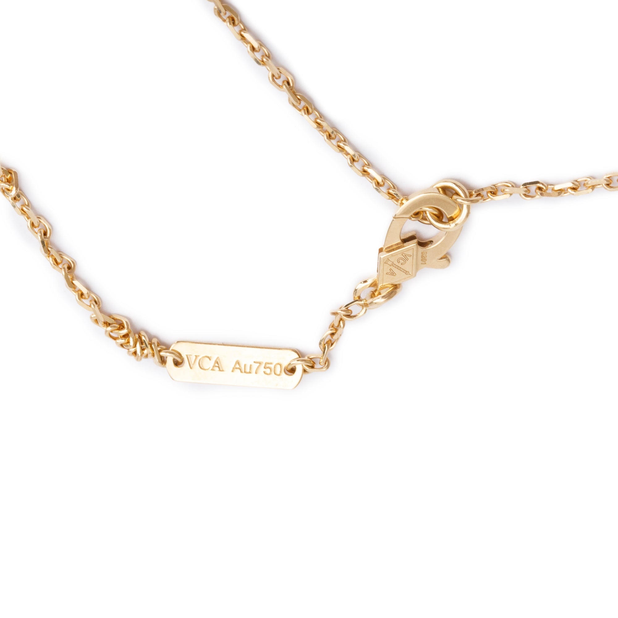 Van Cleef & Arpels 2022 18k Yellow Gold Vintage Alhambra Pendant Necklace w/ Pouch & Certificate