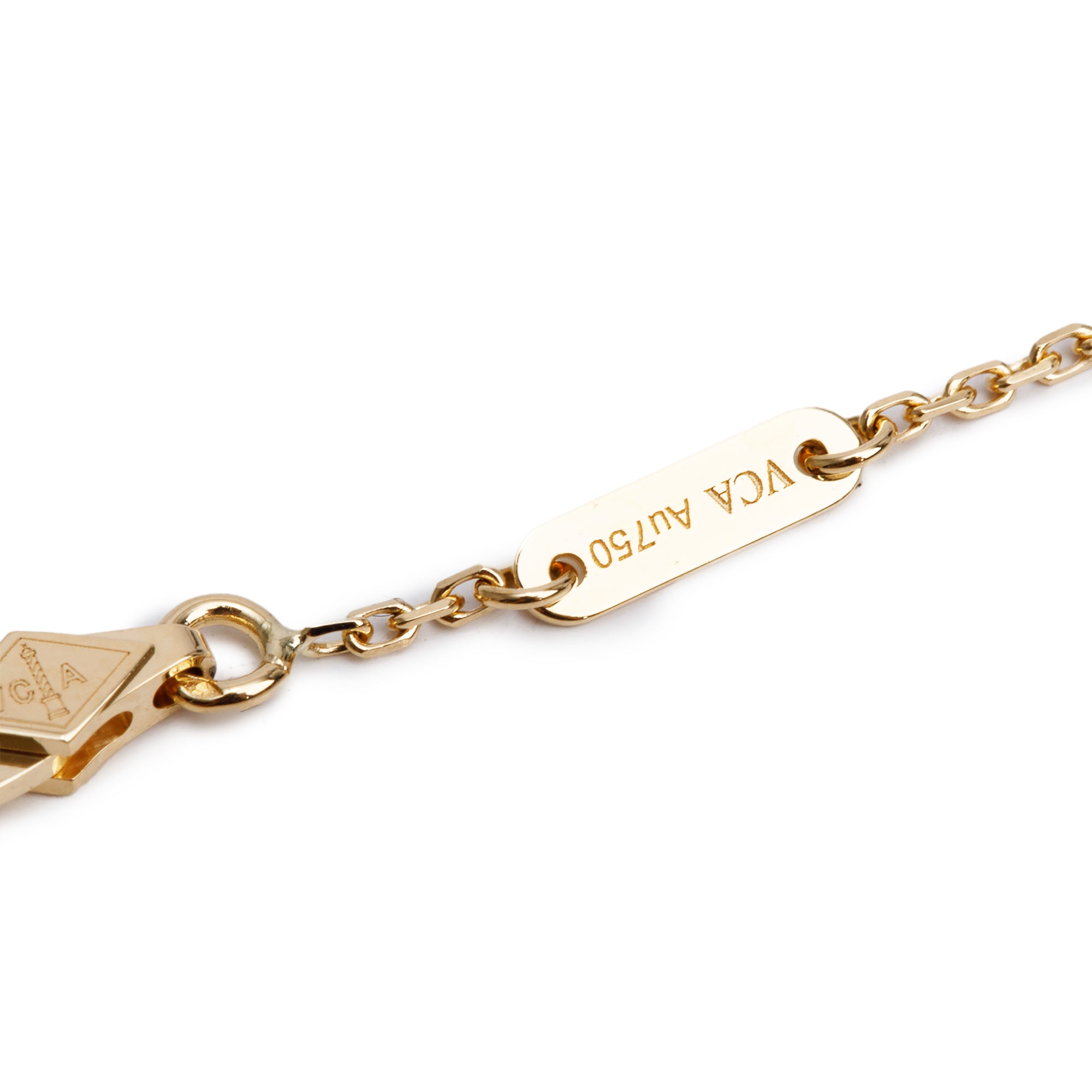 Van Cleef & Arpels 2024 18k Yellow Gold Mother of Pearl Sweet Butterflies Bracelet w/ Box, Receipt & Certificate