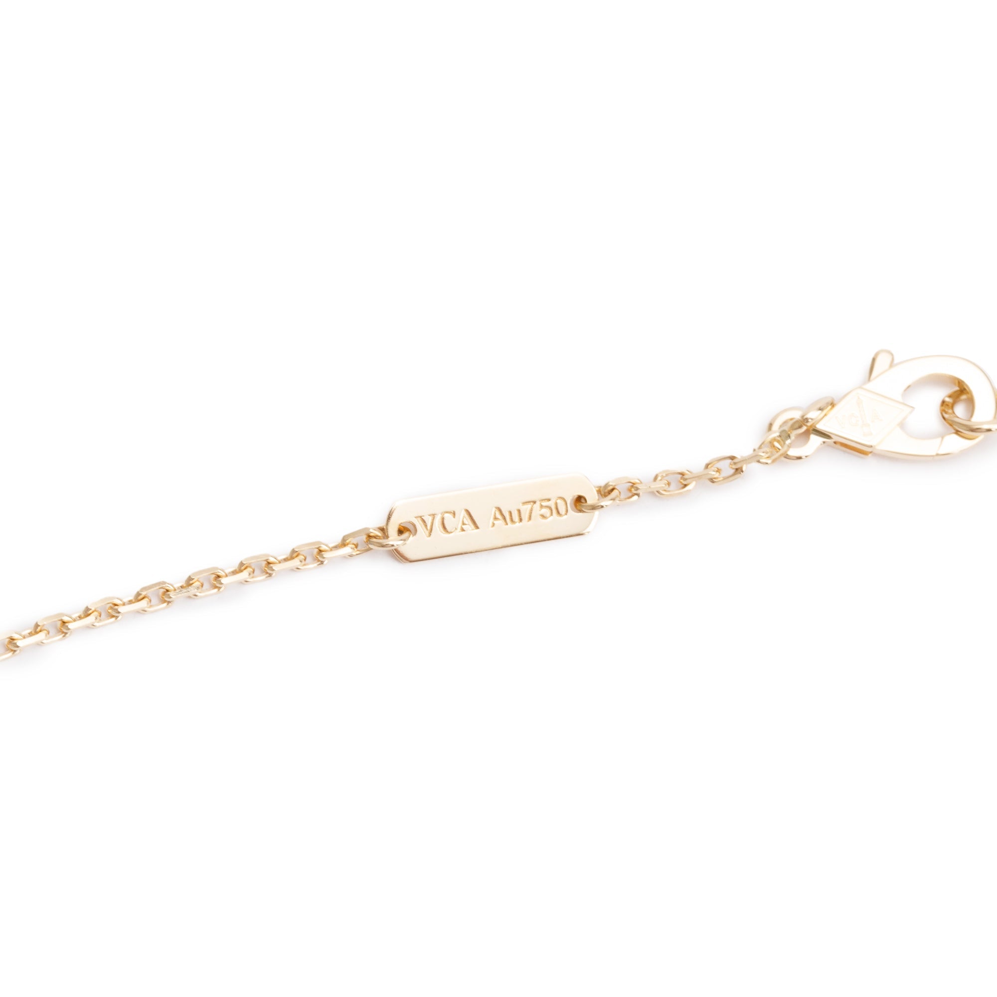 Van Cleef & Arpels 2024 18k Yellow Gold Vintage Alhambra Black Onyx Pendant Necklace w/ Receipt