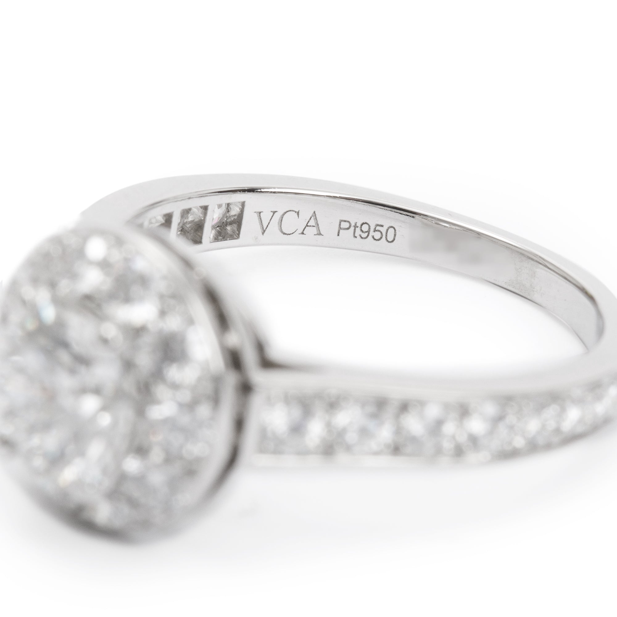 Van Cleef & Arpels Platinum Icone Solitaire 0.70 ct. Diamond Engagement Ring, Size 4.5 w/ GIA Report & Box