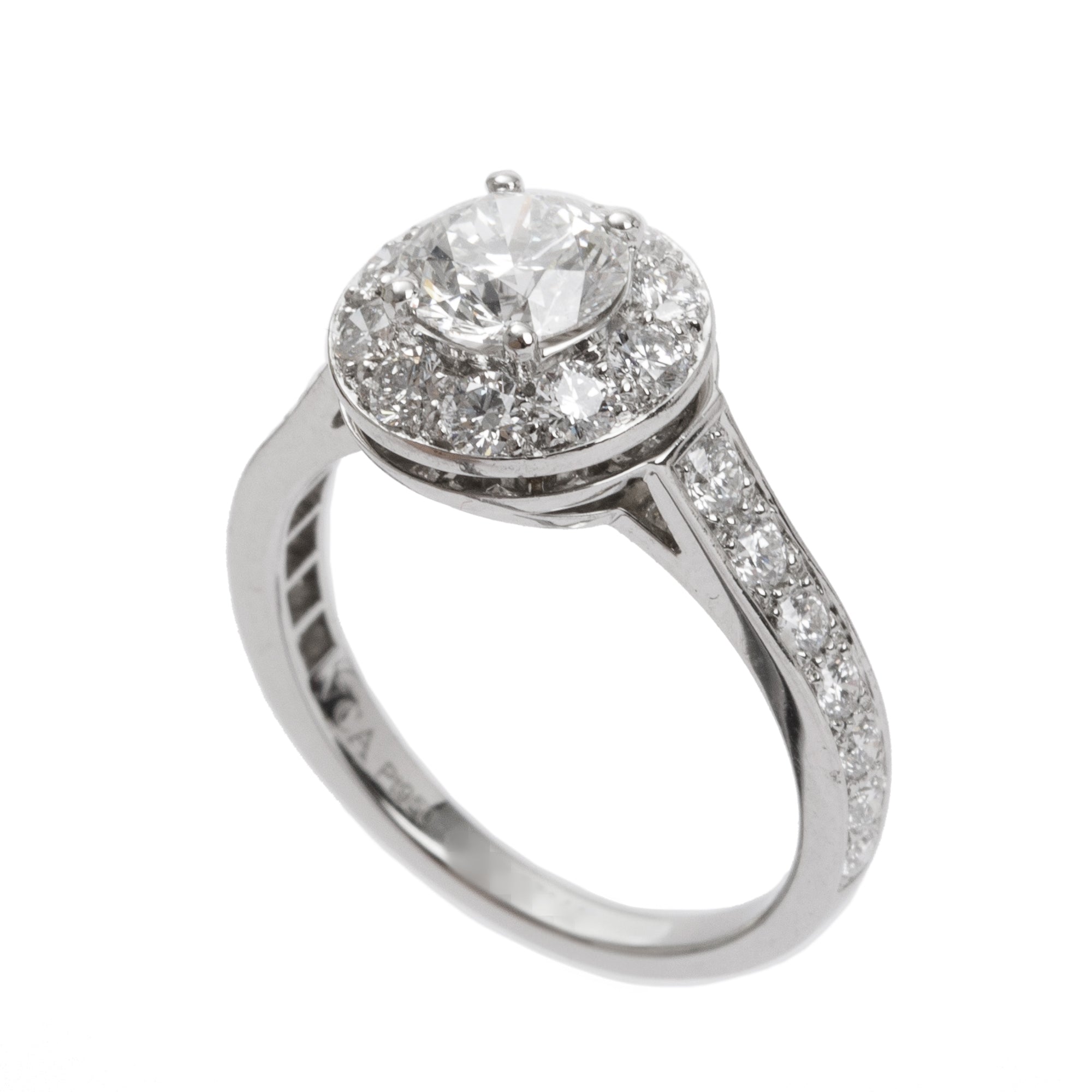 Van Cleef & Arpels Platinum Icone Solitaire 0.70 ct. Diamond Engagement Ring, Size 4.5 w/ GIA Report & Box