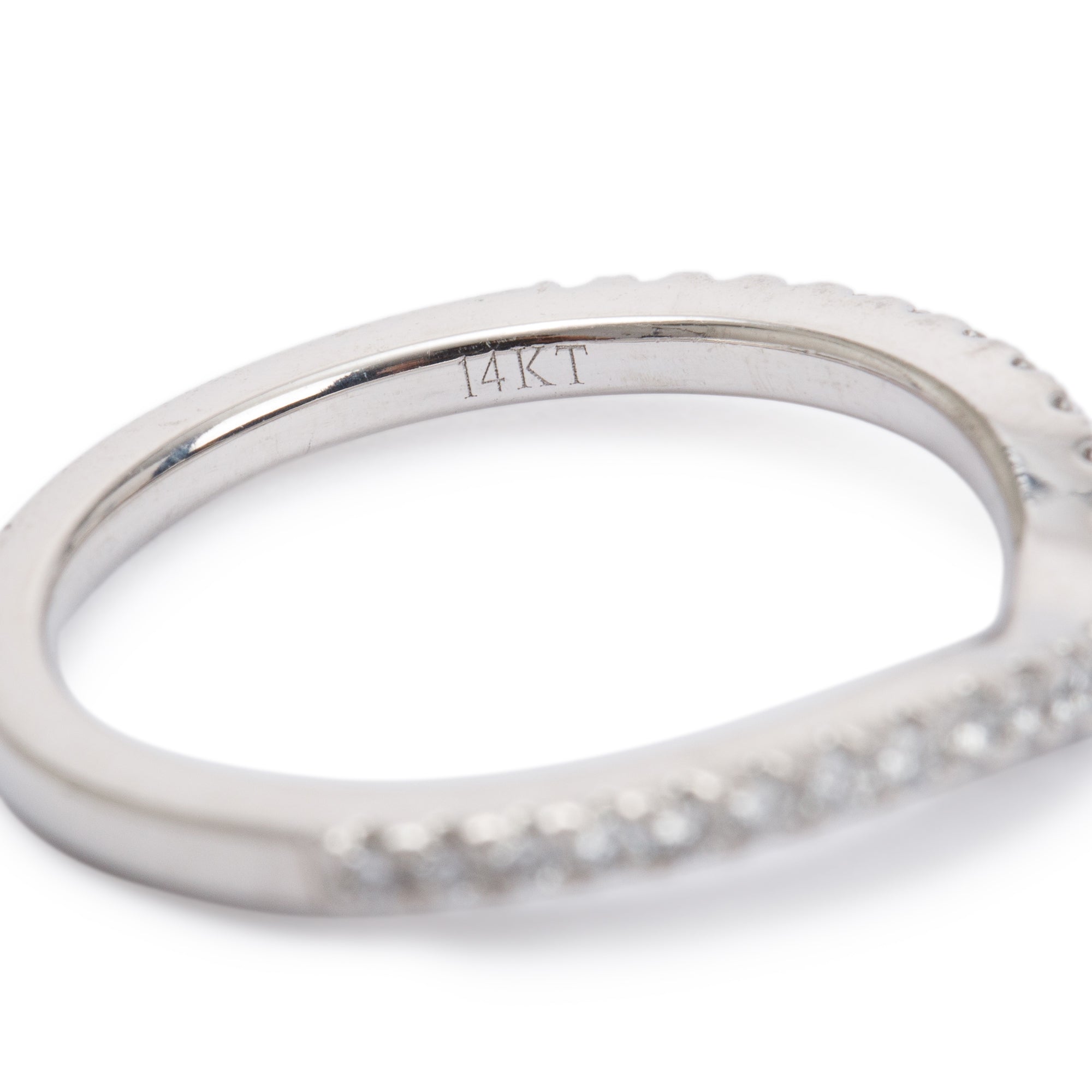 Vera Wang 14k White Gold Love Diamond Band Ring, Size 4.5