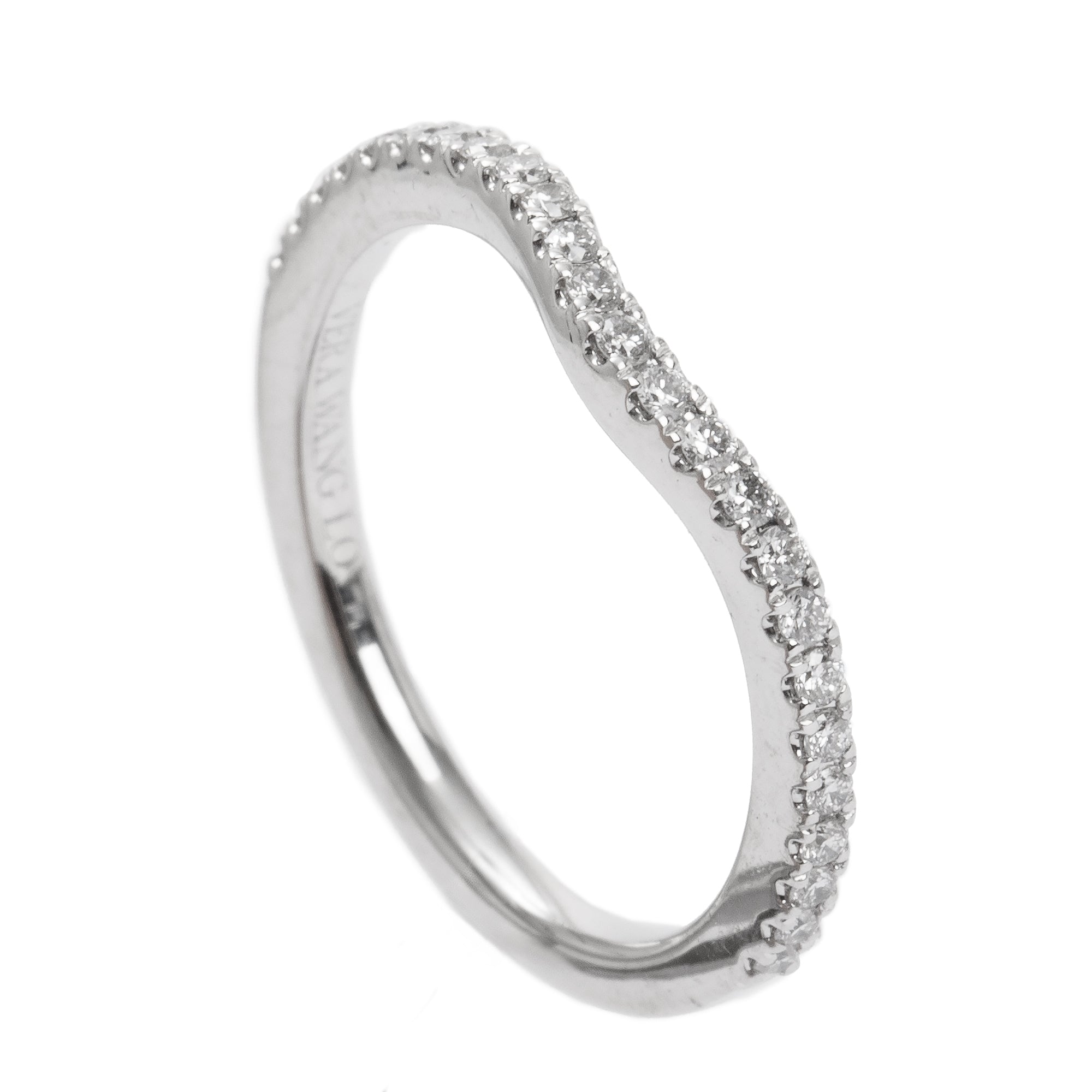 Vera Wang 14k White Gold Love Diamond Band Ring, Size 4.5