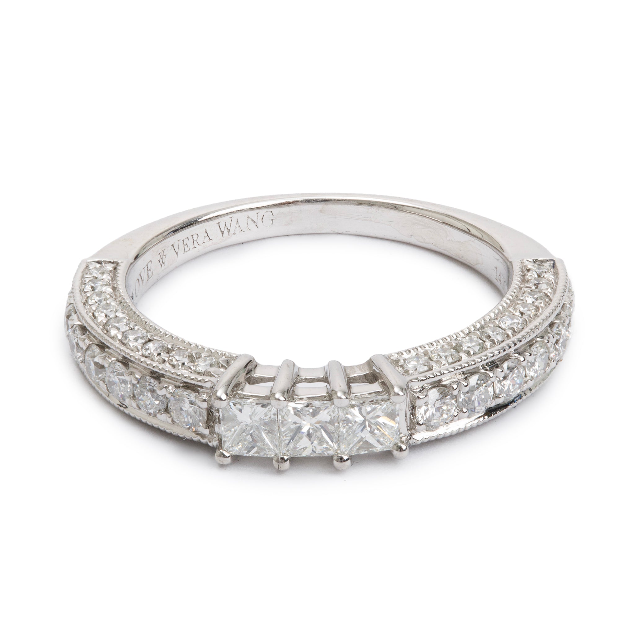 Vera Wang 14k White Gold Love Diamond Band Ring, Size 5.25