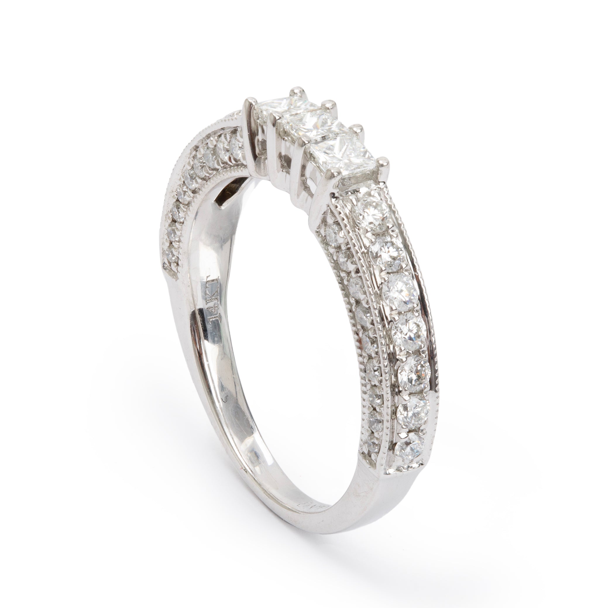 Vera Wang 14k White Gold Love Diamond Band Ring, Size 5.25