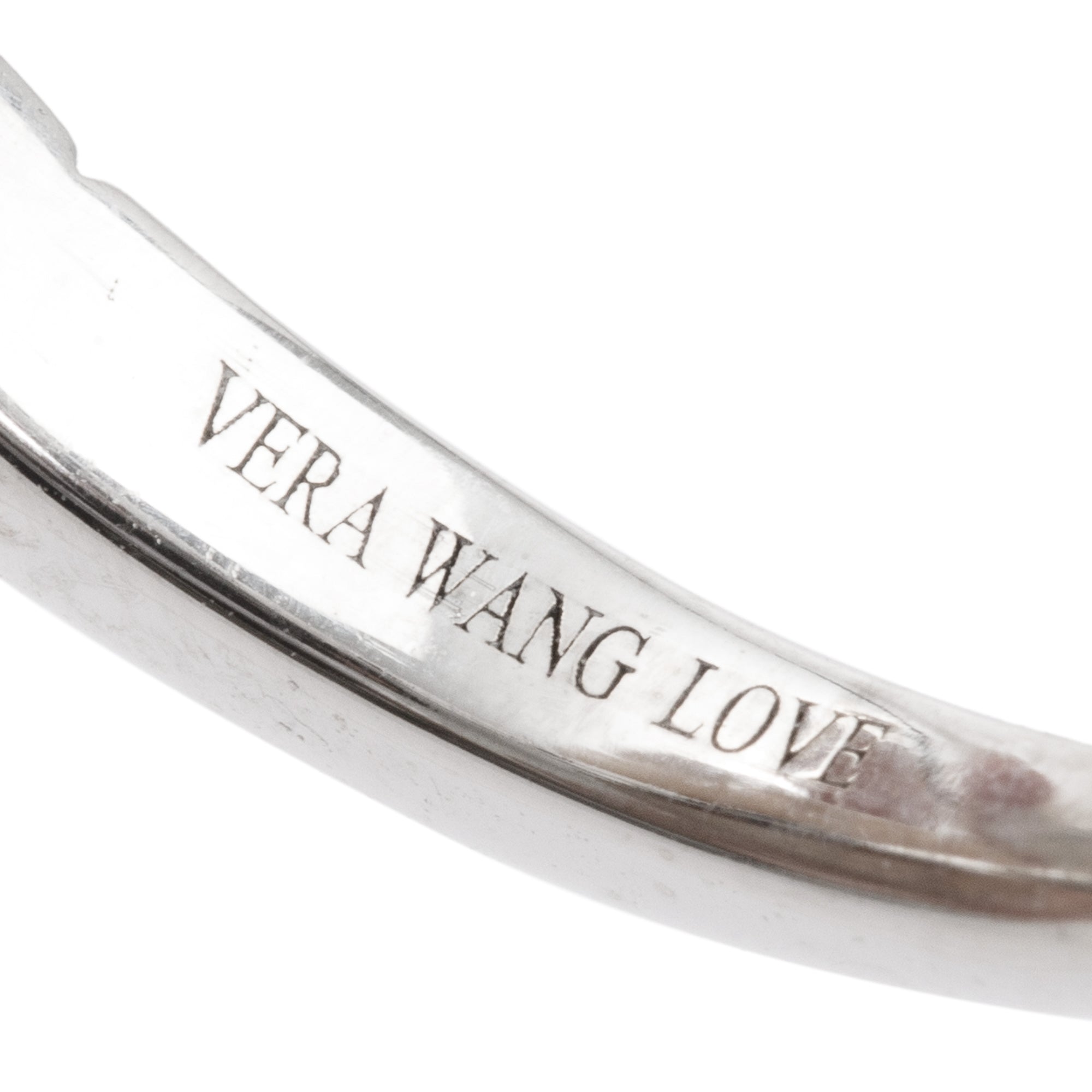 Vera Wang 14k White Gold Love Diamond Band Ring, Size 5.5 w/ Box