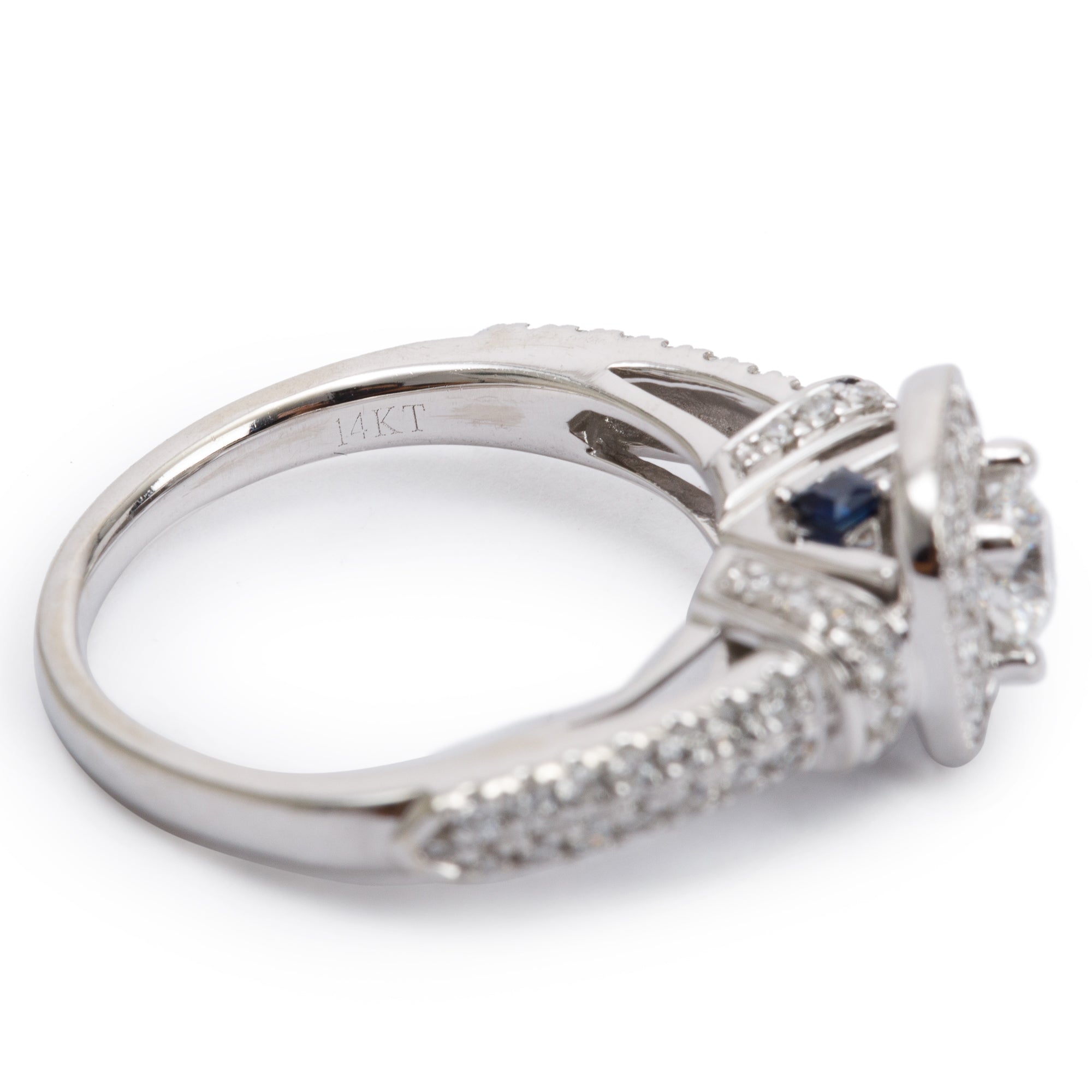 Vera Wang 14k White Gold Love Diamond Engagement Ring, Size 4.75