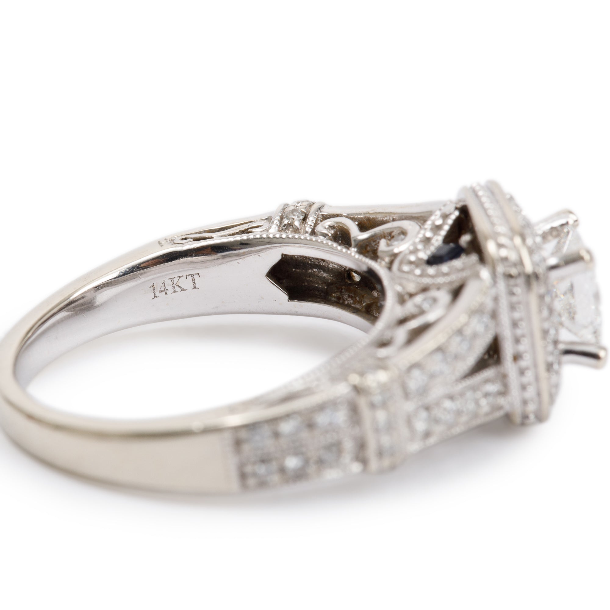 Vera Wang 14k White Gold Love Diamond Engagement Ring, Size 6 w/ GIA Certificate