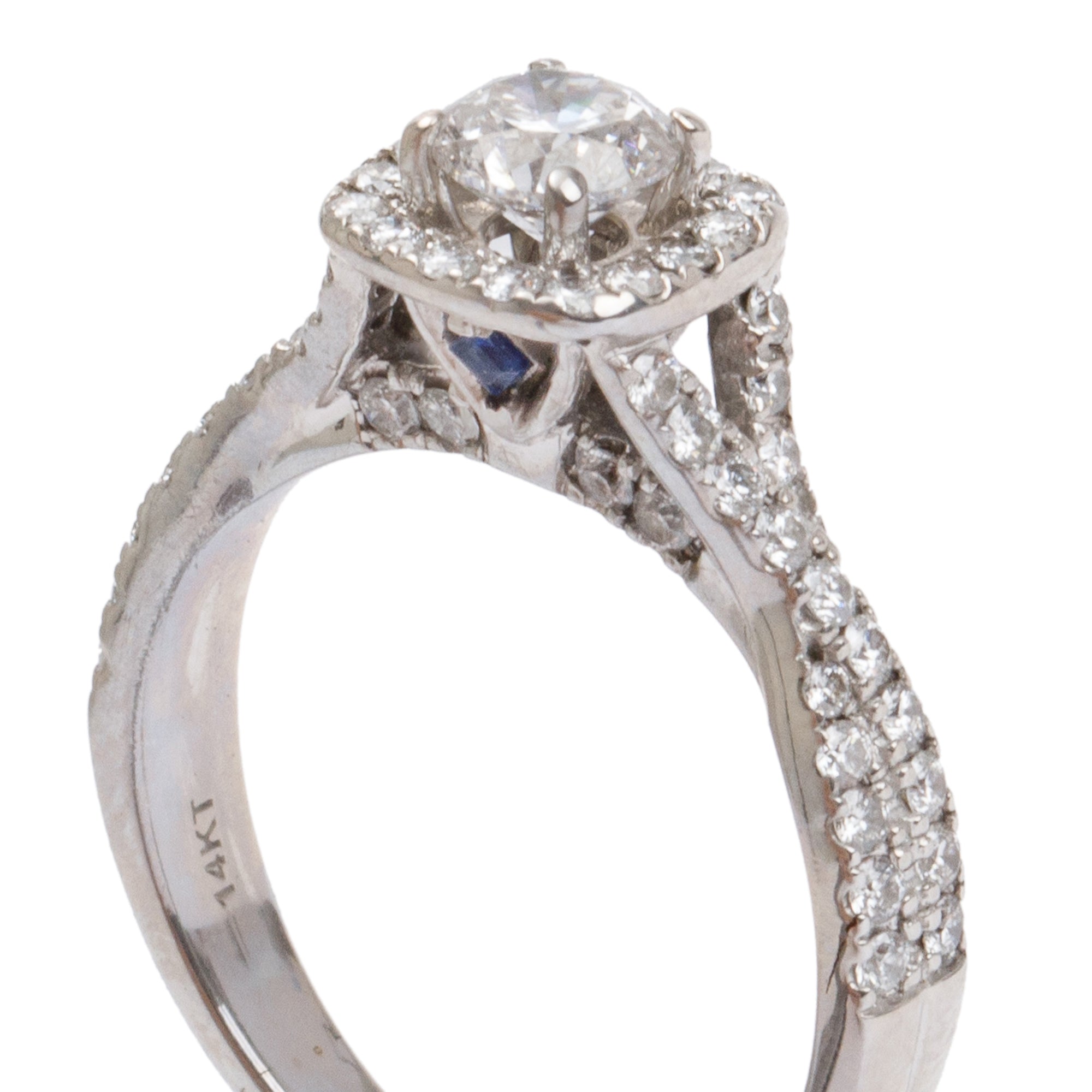 Vera Wang 14k White Gold Love Diamond Engagement Ring, Size 6.5