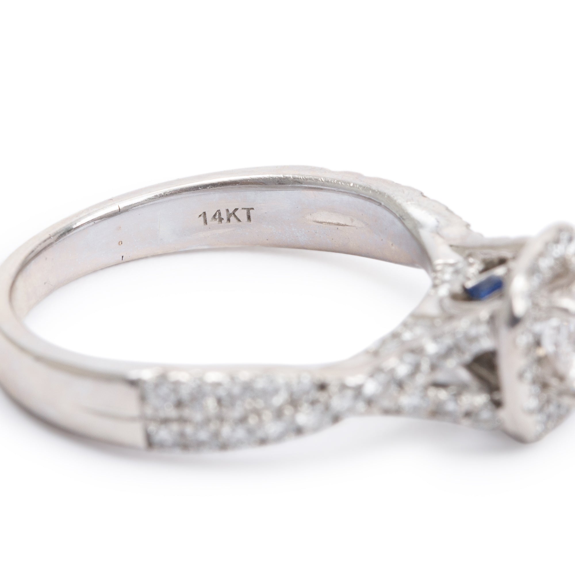 Vera Wang 14k White Gold Love Diamond Engagement Ring, Size 6.5