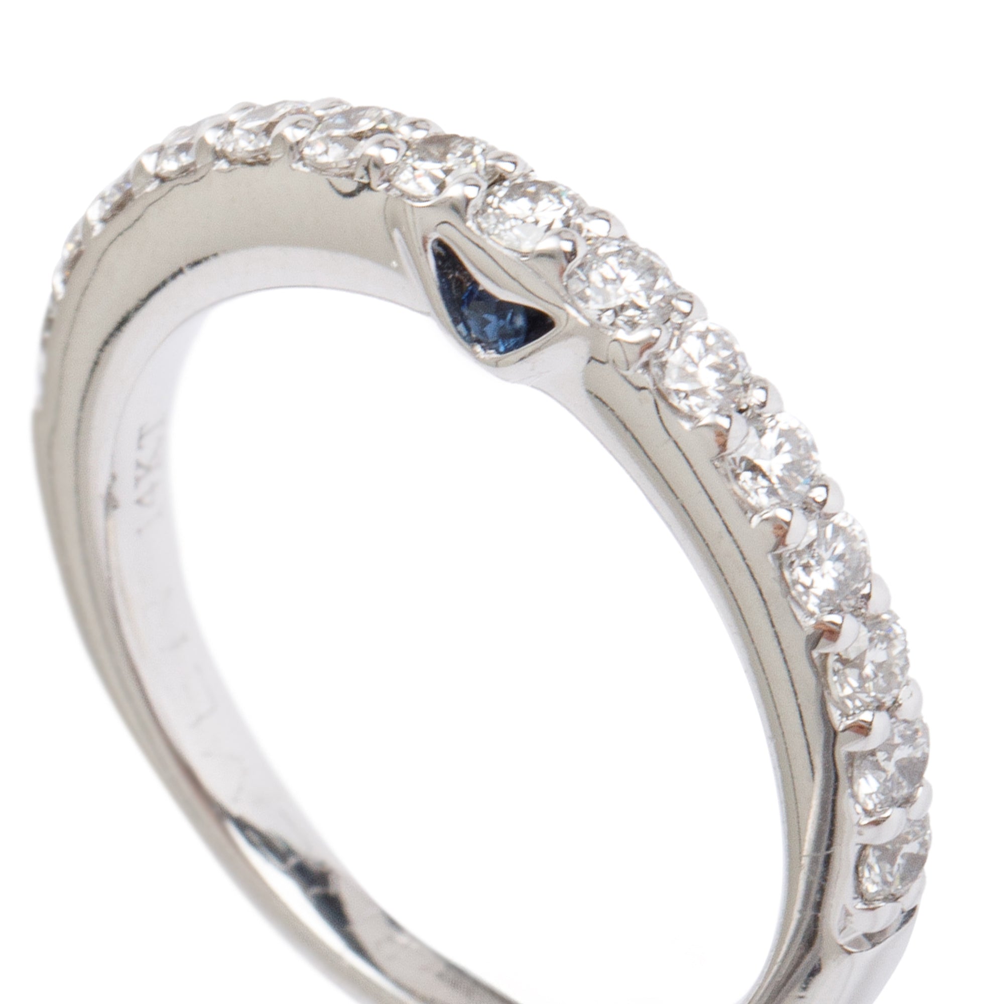 Vera Wang Love 14k White Gold Diamond Wedding Band Ring, Size 5.25