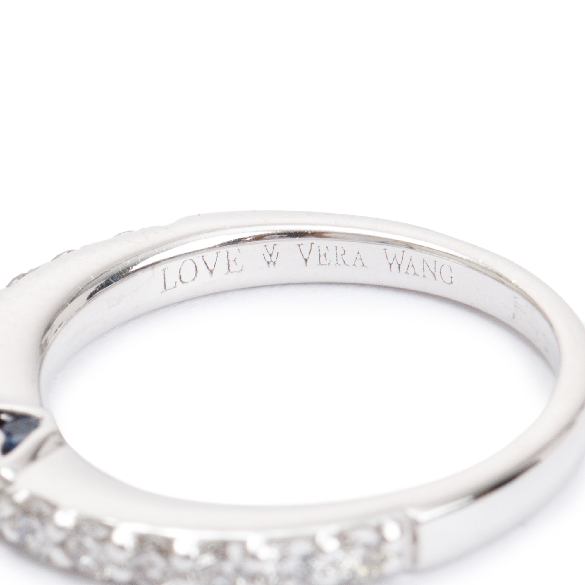 Vera Wang Love 14k White Gold Diamond Wedding Band Ring, Size 5.25