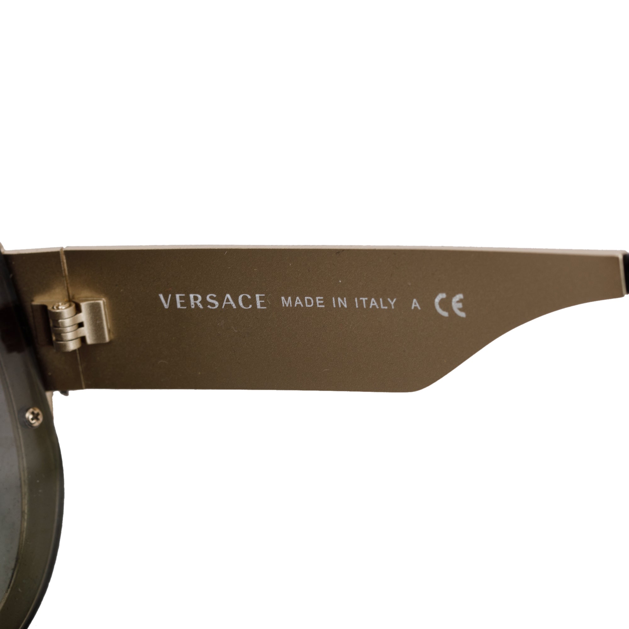 Versace 2175 Gold Tone Metal Medusa Aviator Sunglasses w/ Case