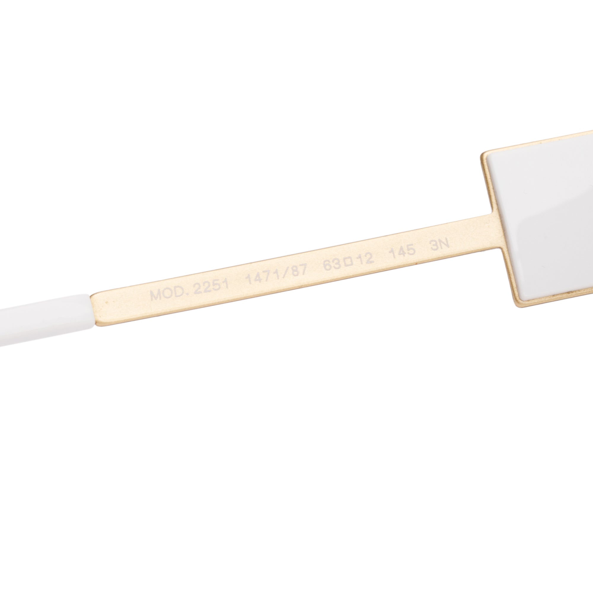 Versace 2251 Gold Tone Metal White Acetate Navigator Sunglasses w/ Case