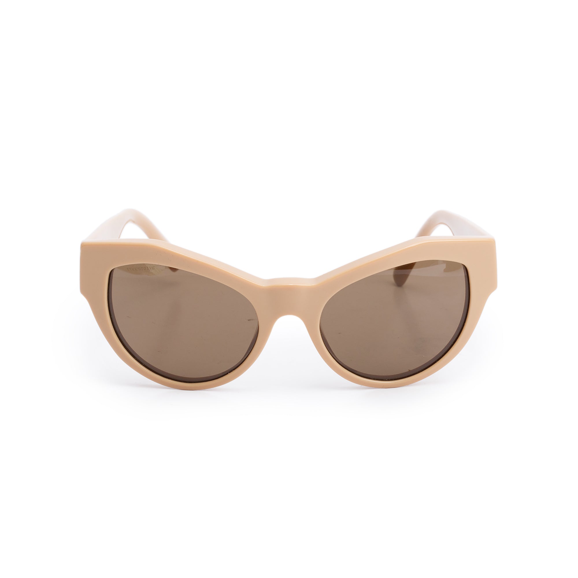 Versace 4253 Beige Acetate Medusa Cat Eye Sunglasses w/ Case