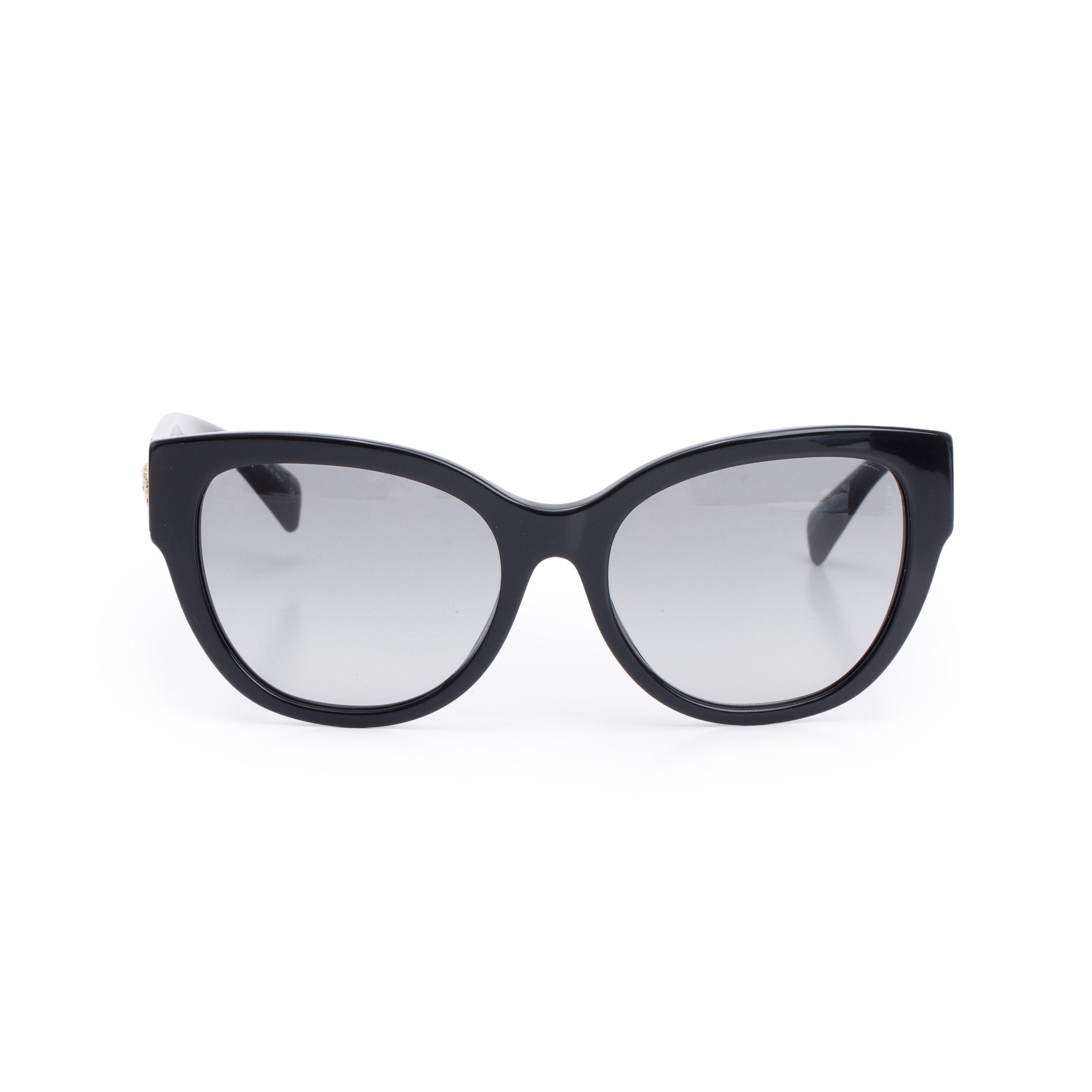 Versace 4314 Black Acetate Medusa Cat Eye Sunglasses w/ Case