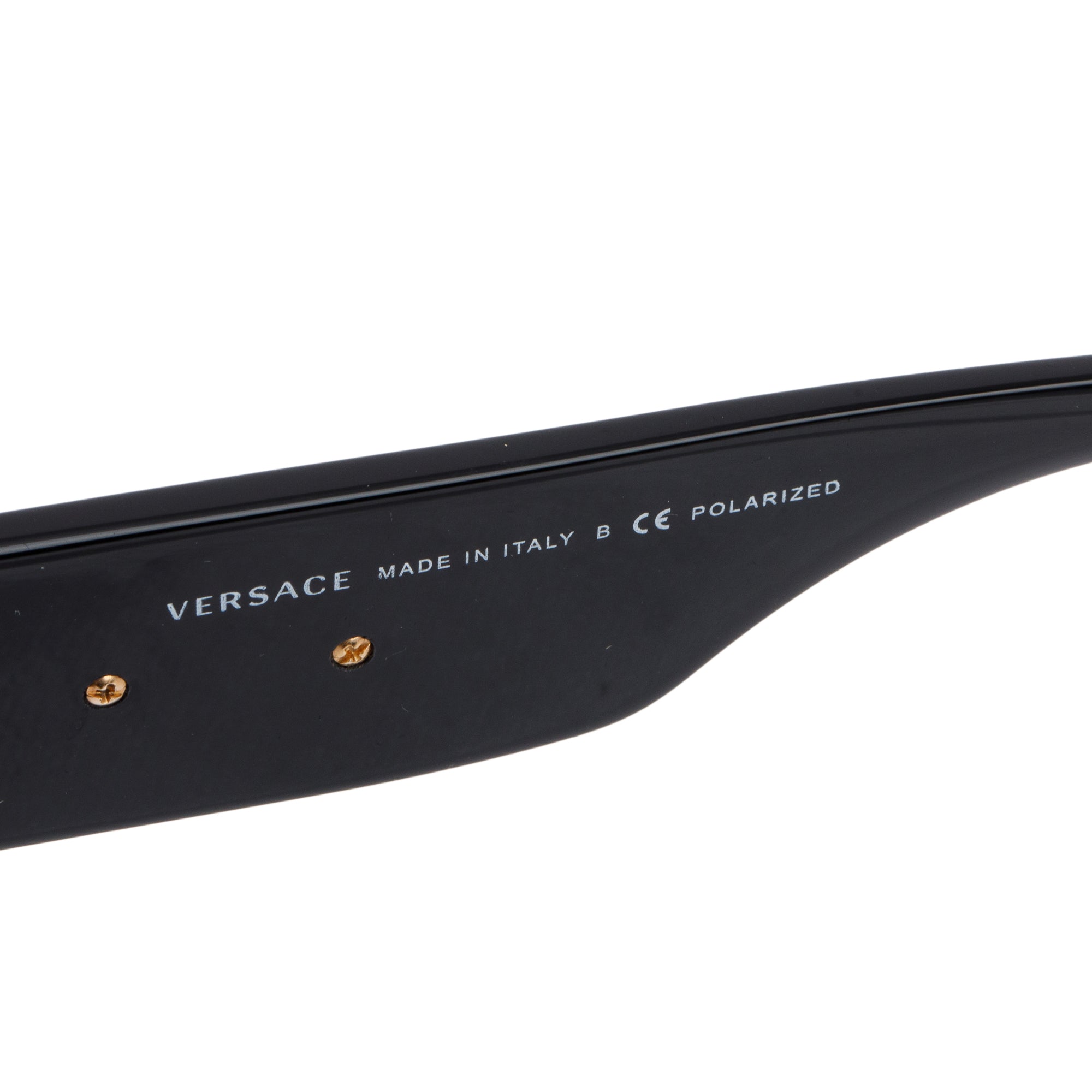 Versace 4323 Black Acetate Rock Icon Medusa Polarized Sunglasses w/ Case