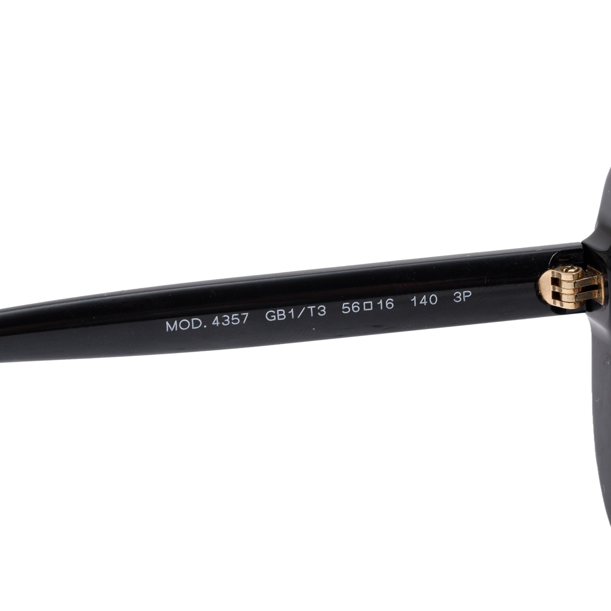 Versace 4357 Black Acetate Gold Tone Metal Polarized Butterfly Sunglasses