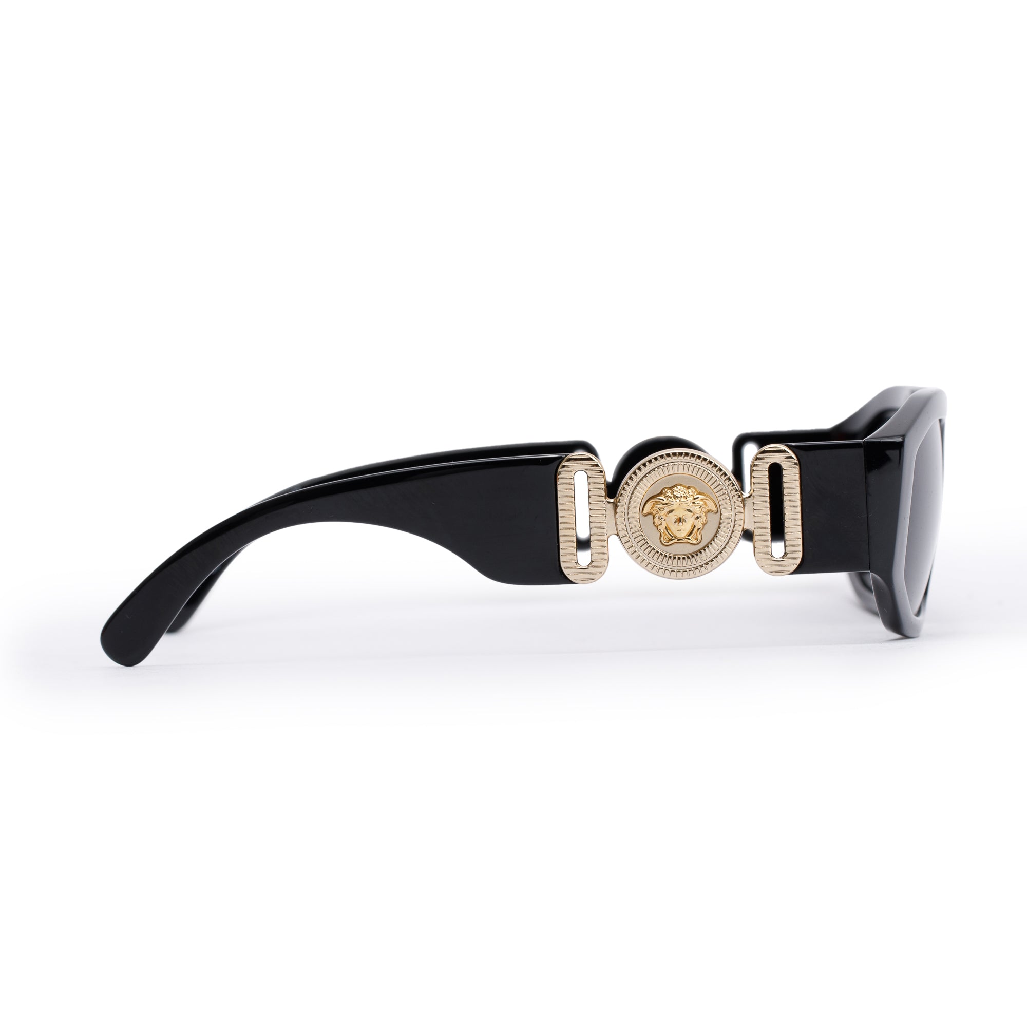 Versace 4361 Black Acetate Medusa Biggie Sunglasses w/ Box & Case