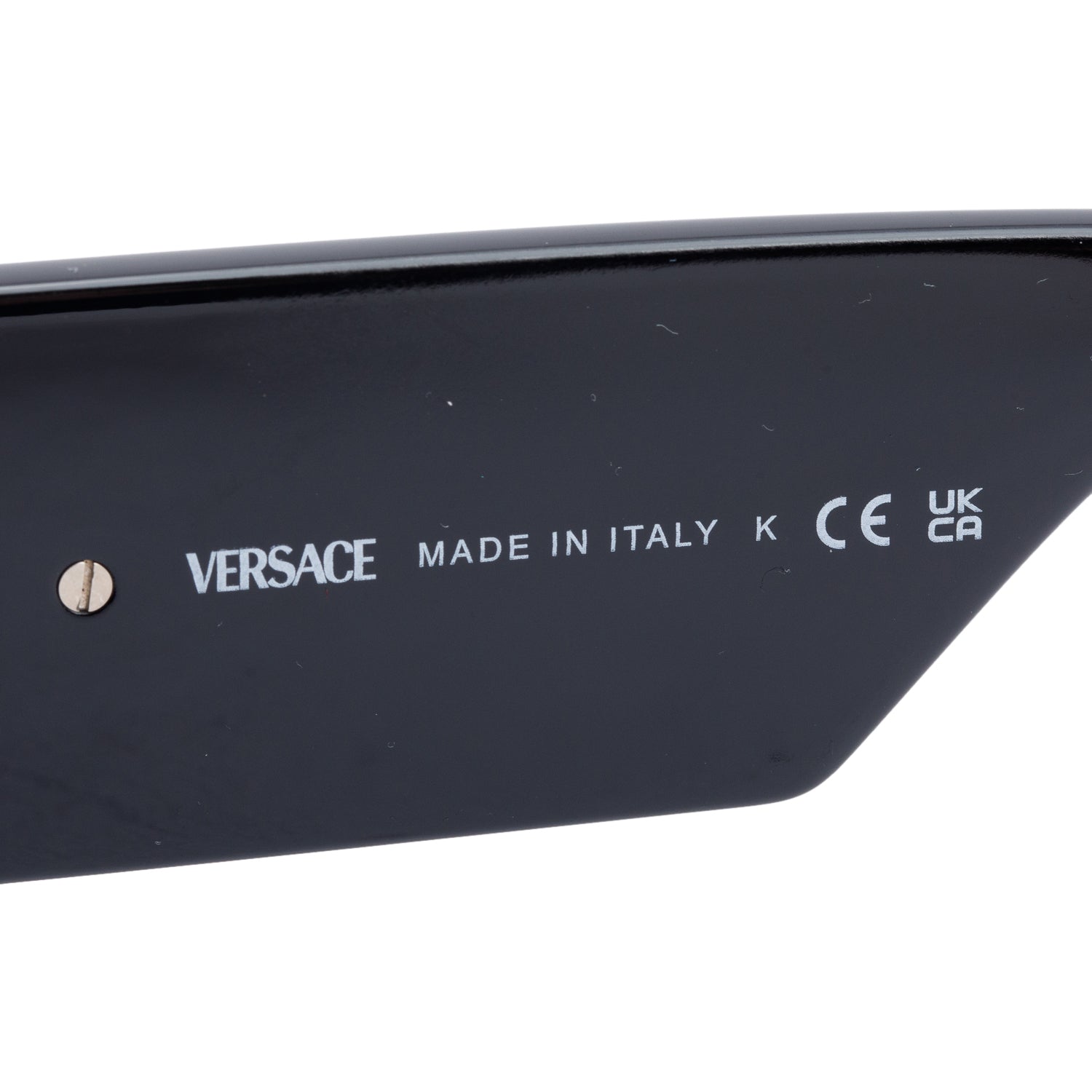 Versace 4474-U Black Acetate Medusa Medallion Rectangular Sunglasses w/ Case