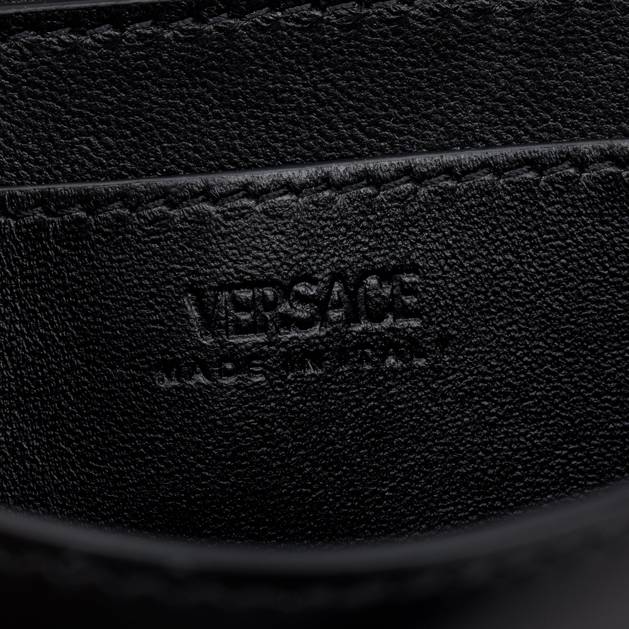 Versace Black Calf Leather Mini Greca Goddess Shoulder Bag w/ Box