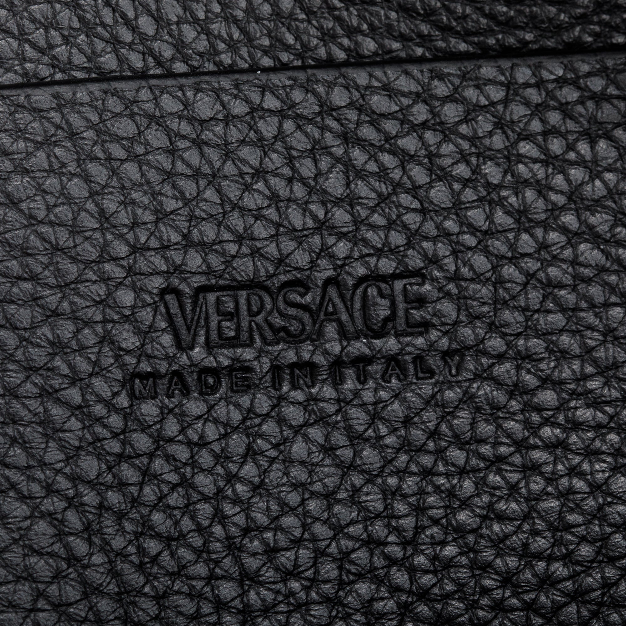 Versace Black Calfskin Leather Medusa Biggie Crossbody Bag