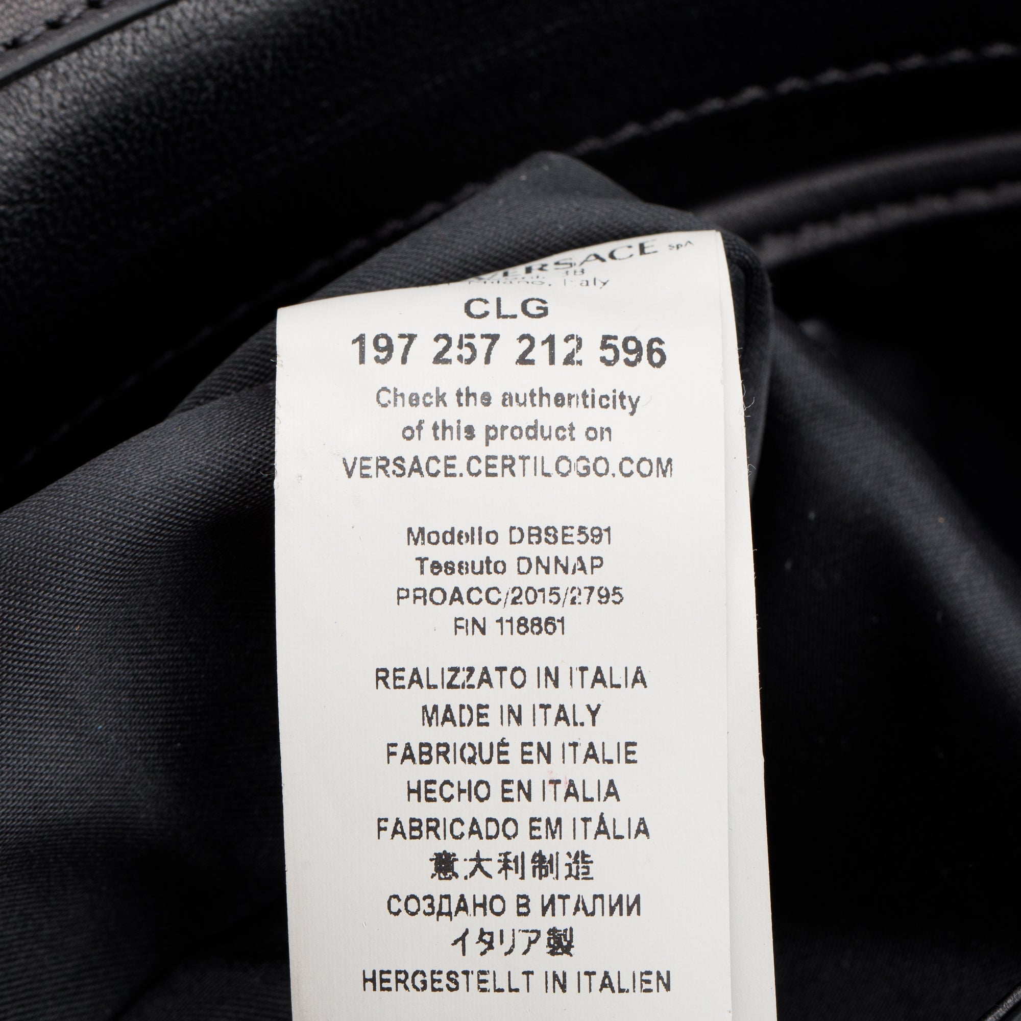 Versace Black Leather La Medusa Chain Clutch Bag