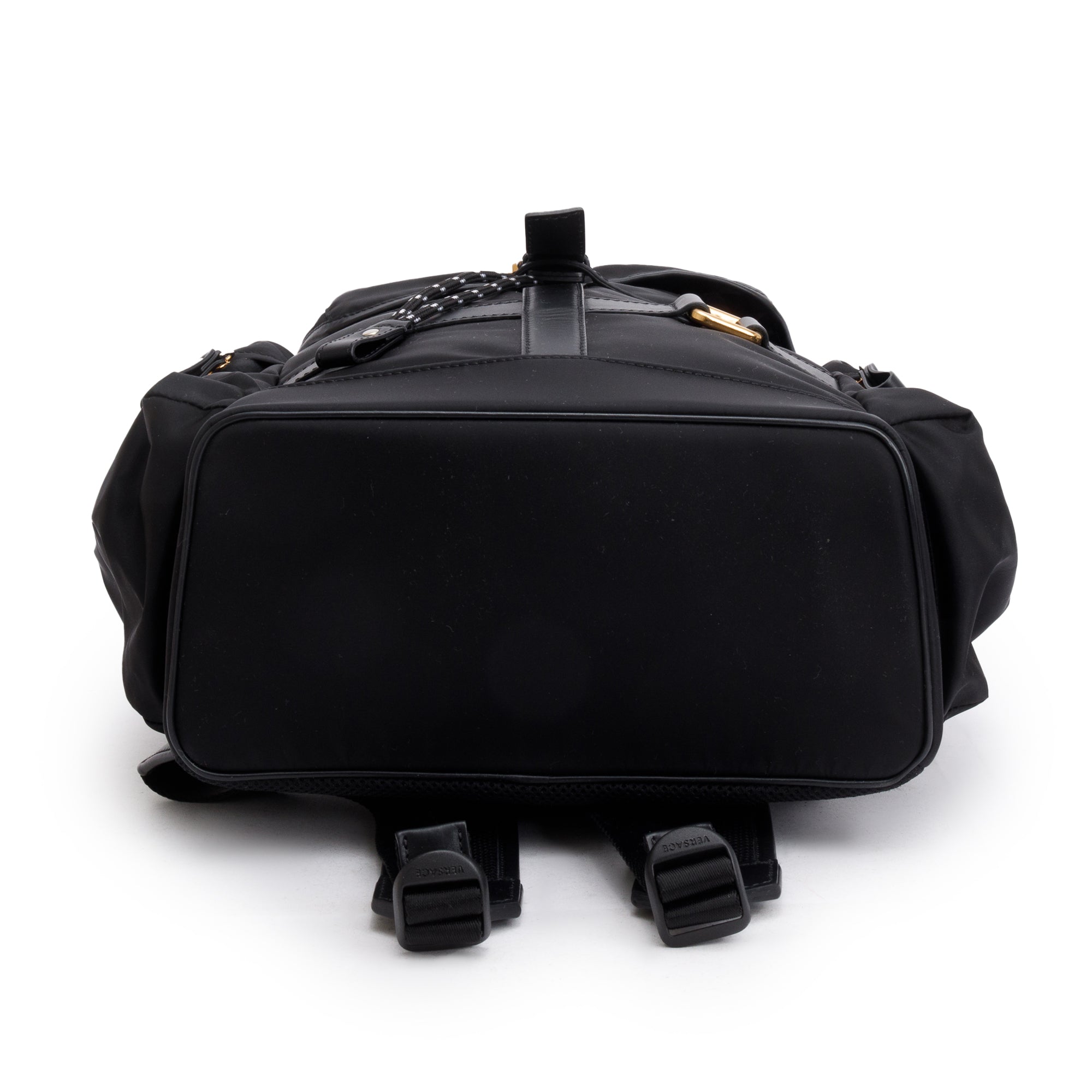 Versace Black Nylon Medusa Greca Backpack