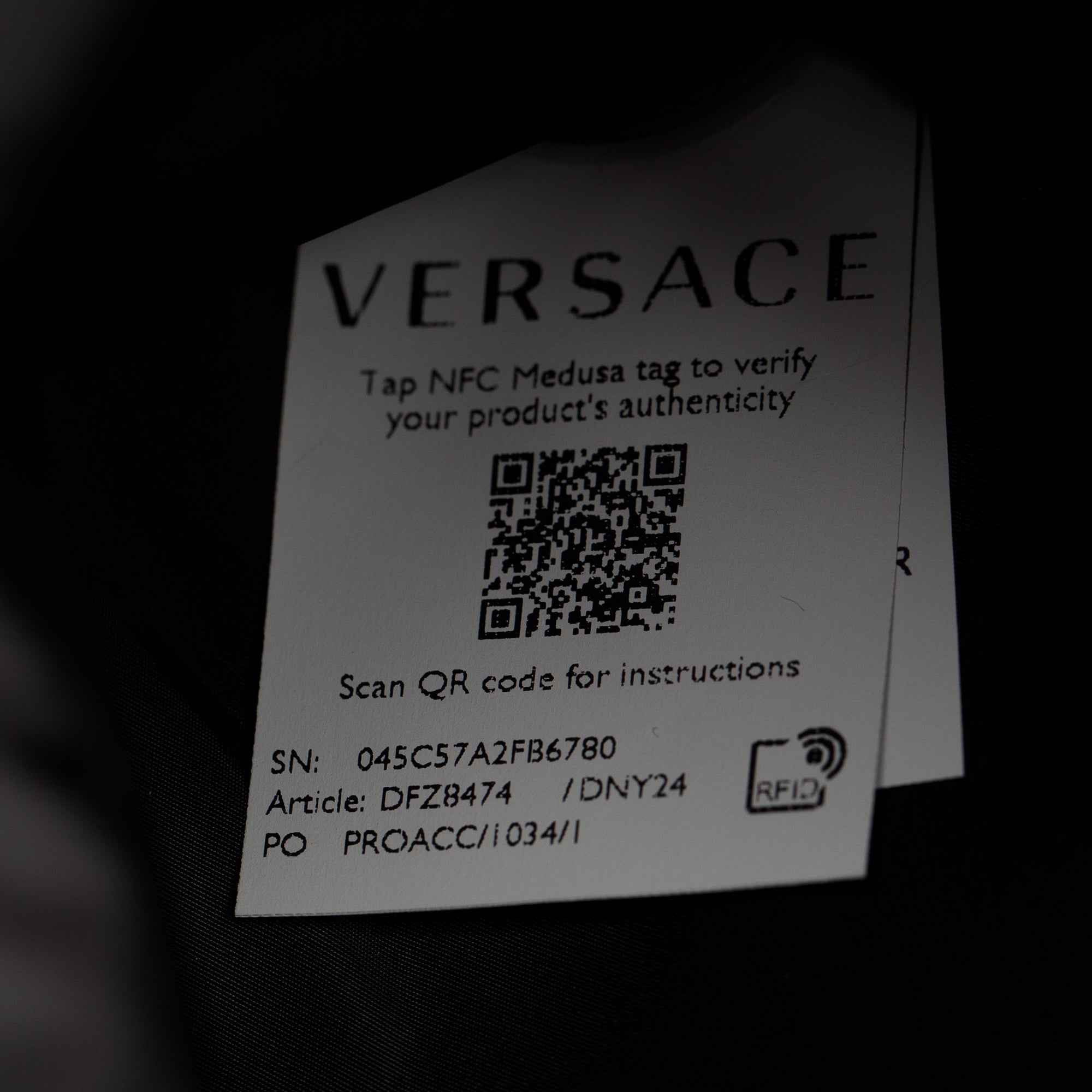 Versace Black Nylon Medusa Greca Backpack