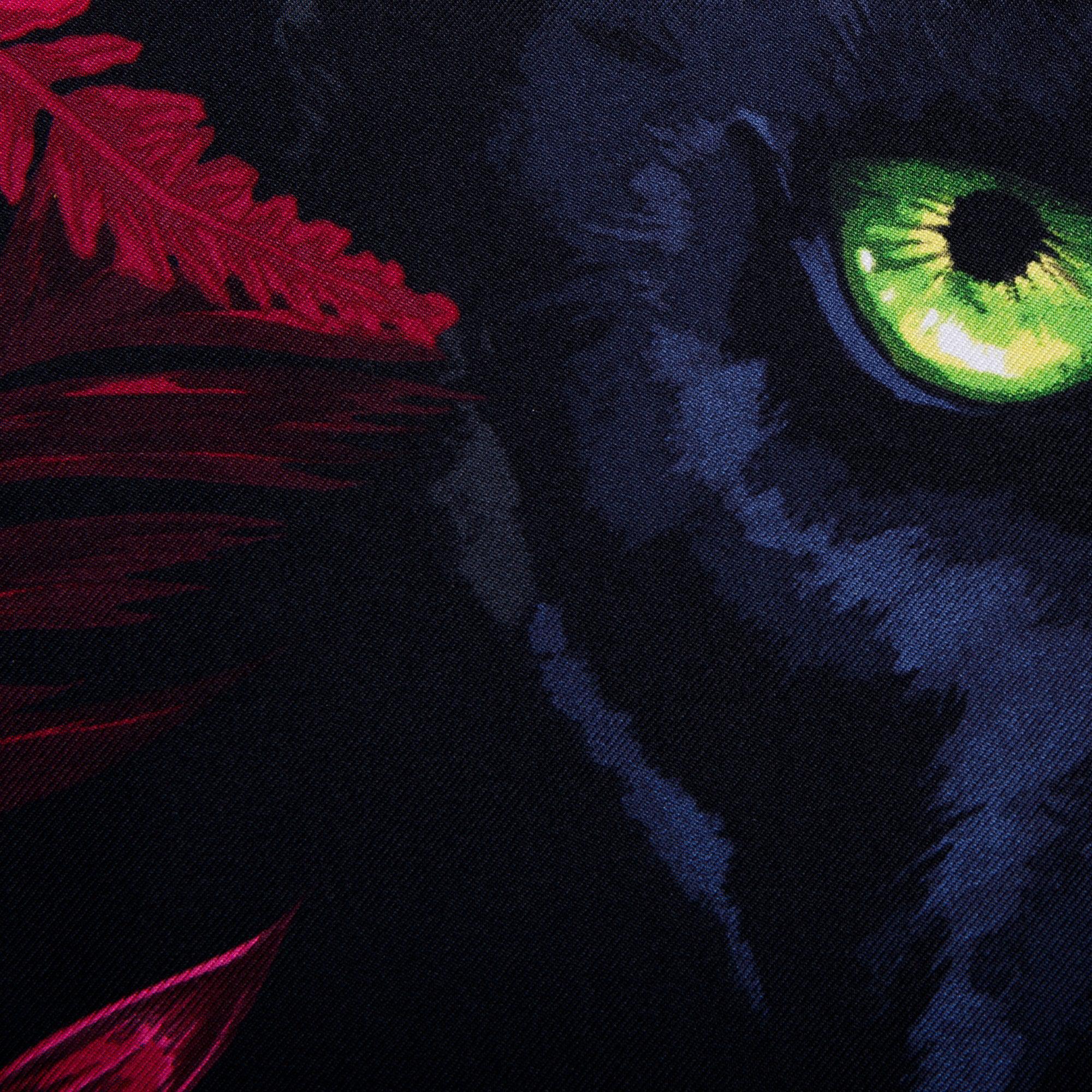 Versace Black Panther Jungle Silk Scarf