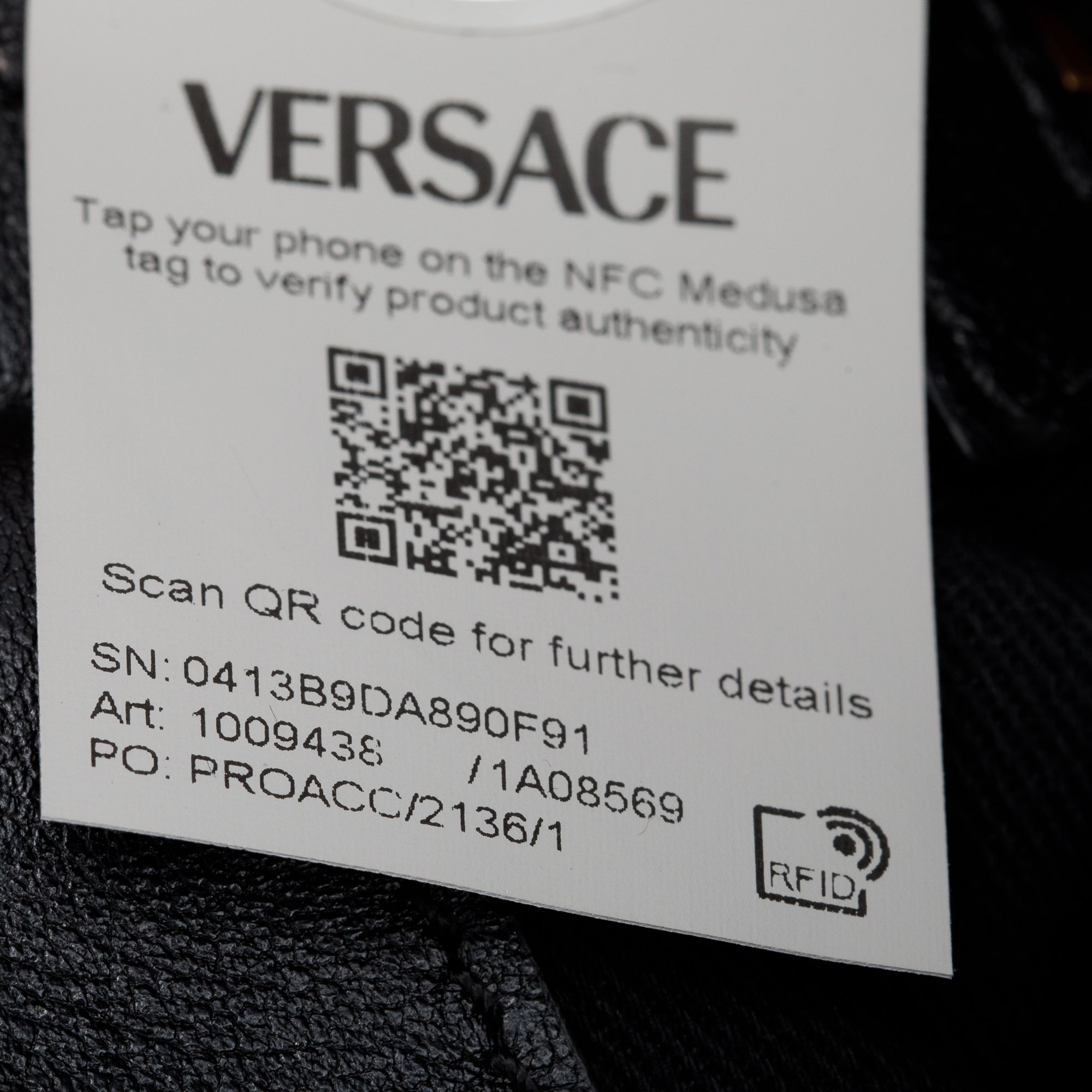 Versace Black Quilted Calfskin Leather Small Greca Tote Bag w/ Strap