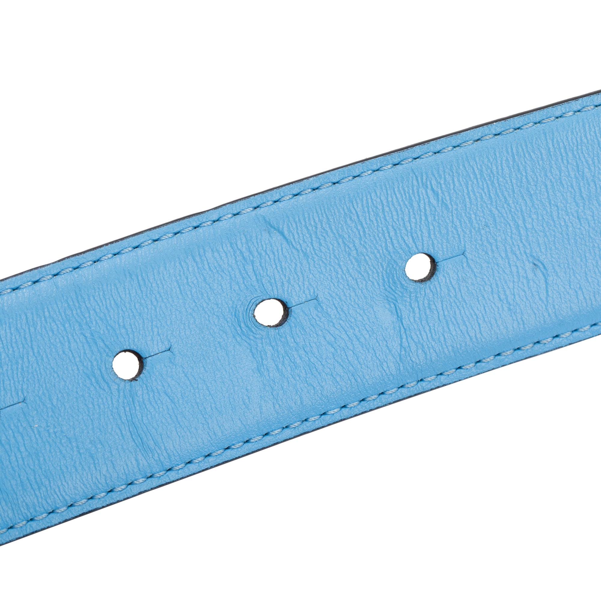 Versace Blue Classic Medusa Leather Belt