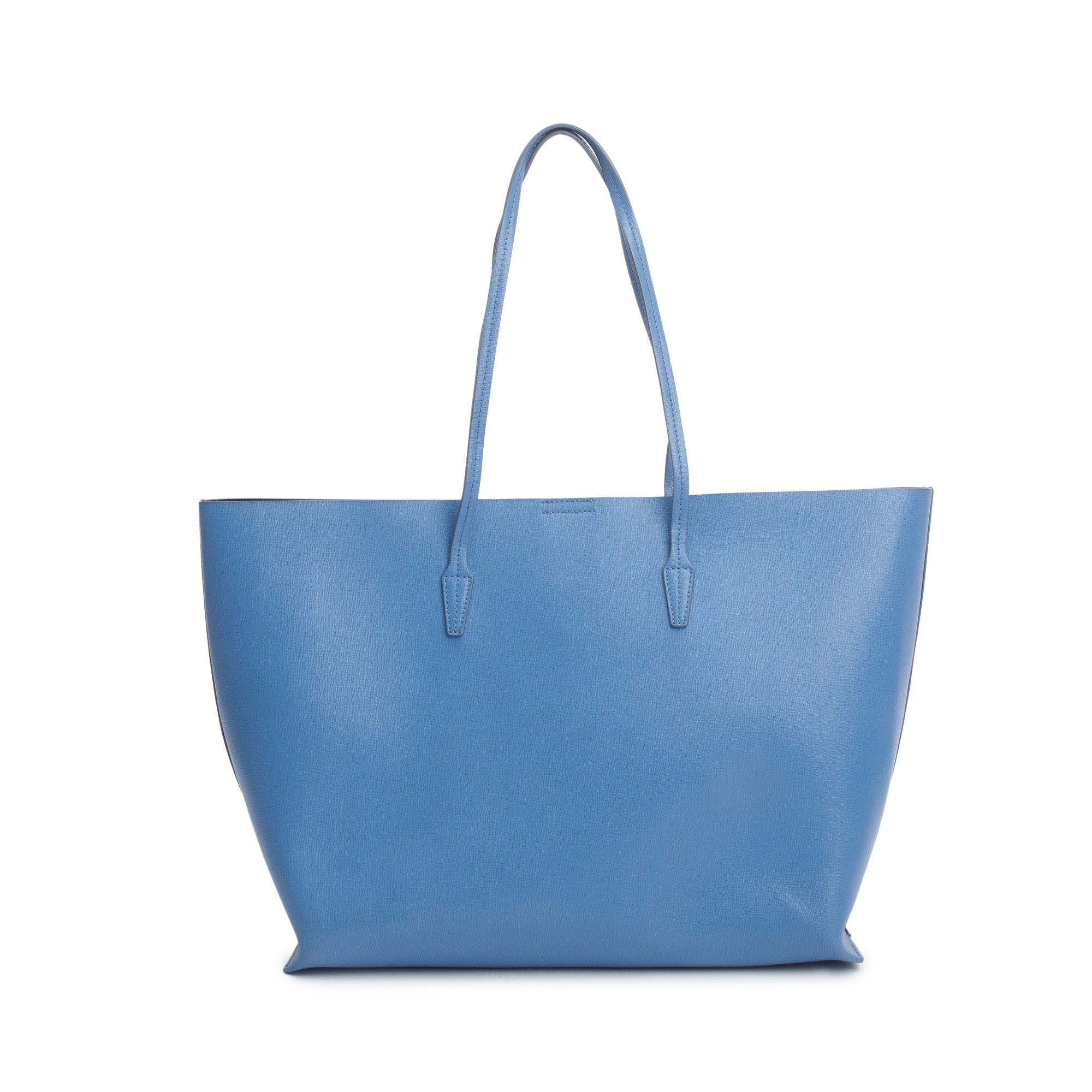 Versace Blue Leather Medusa Tote Bag w/ Pouch