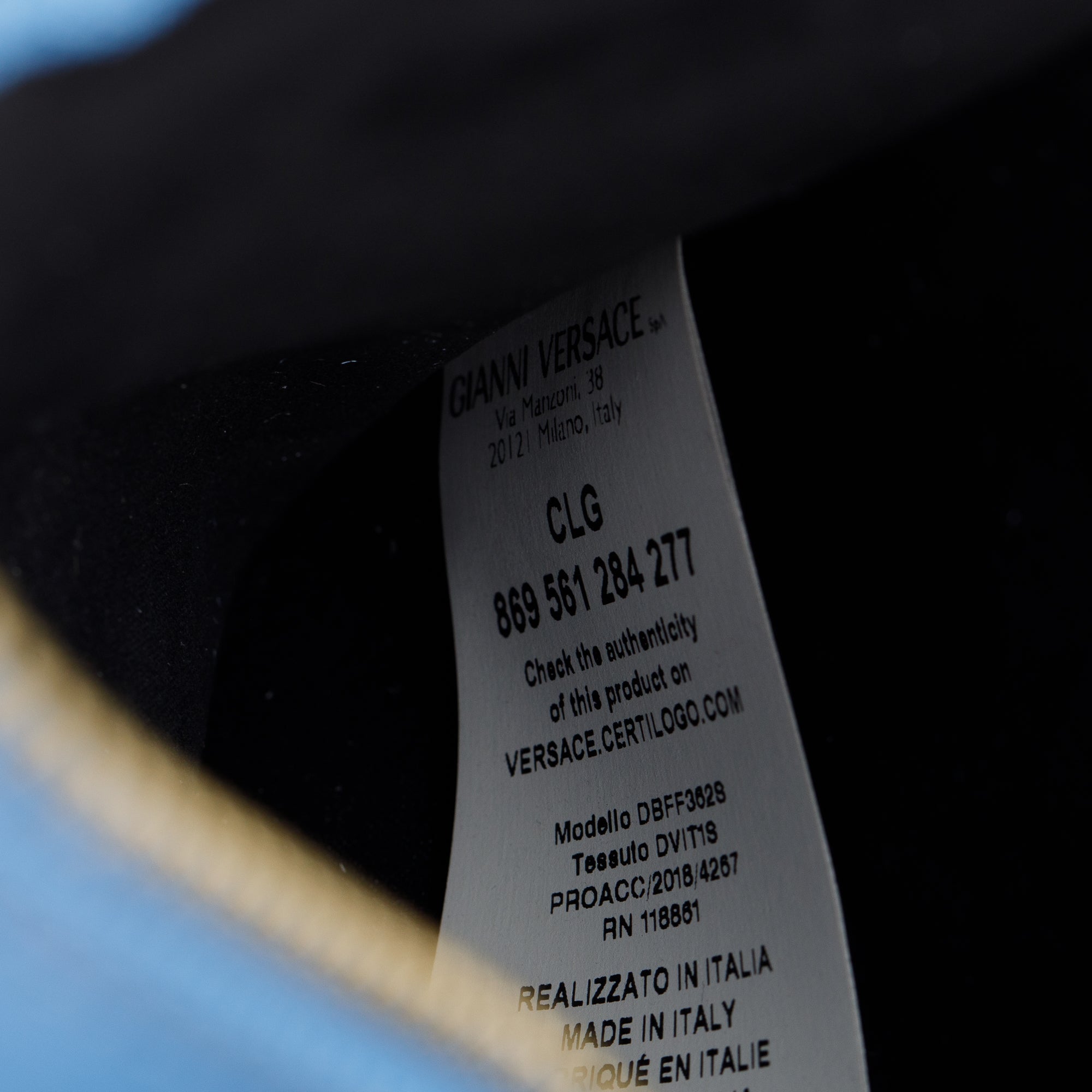 Versace Blue Leather Medusa Tote Bag w/ Pouch