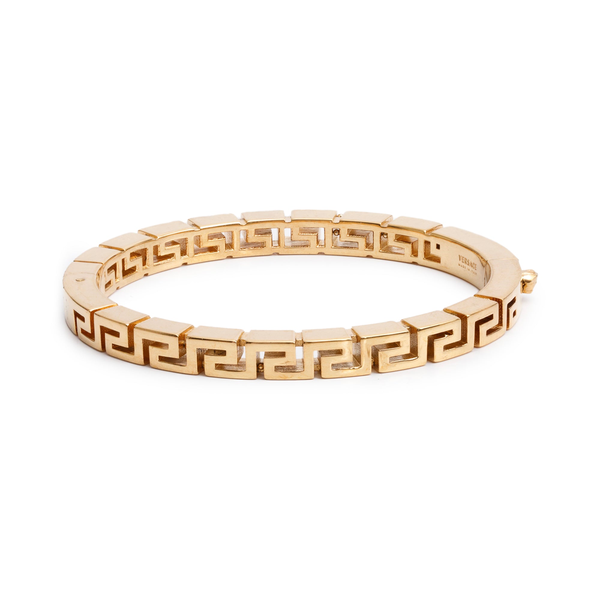 Versace Gold-Plated Greca Bangle Bracelet