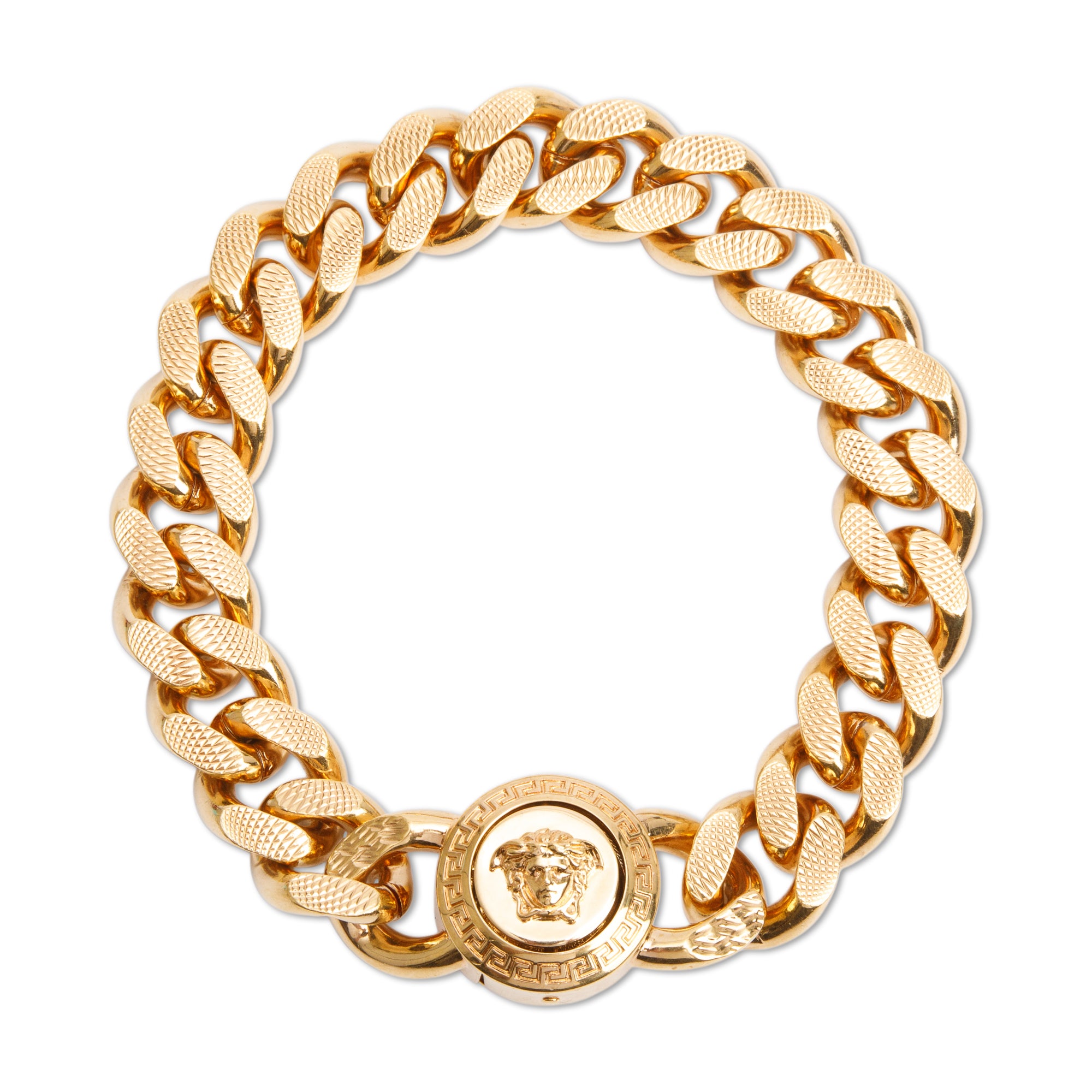 Versace Gold-Plated Medusa Chain Link Bracelet