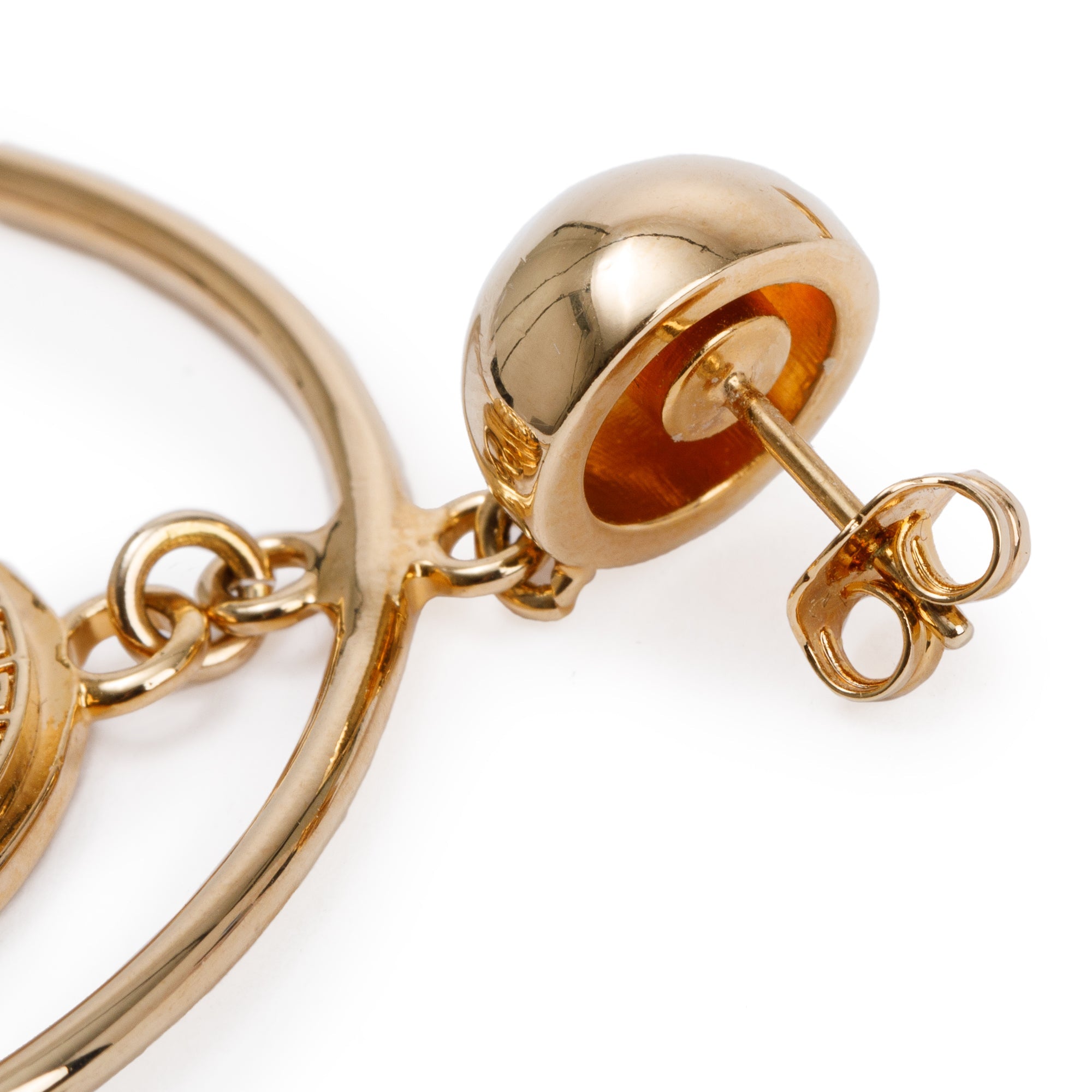 Versace Gold Plated Medusa Large Hoop Earrings