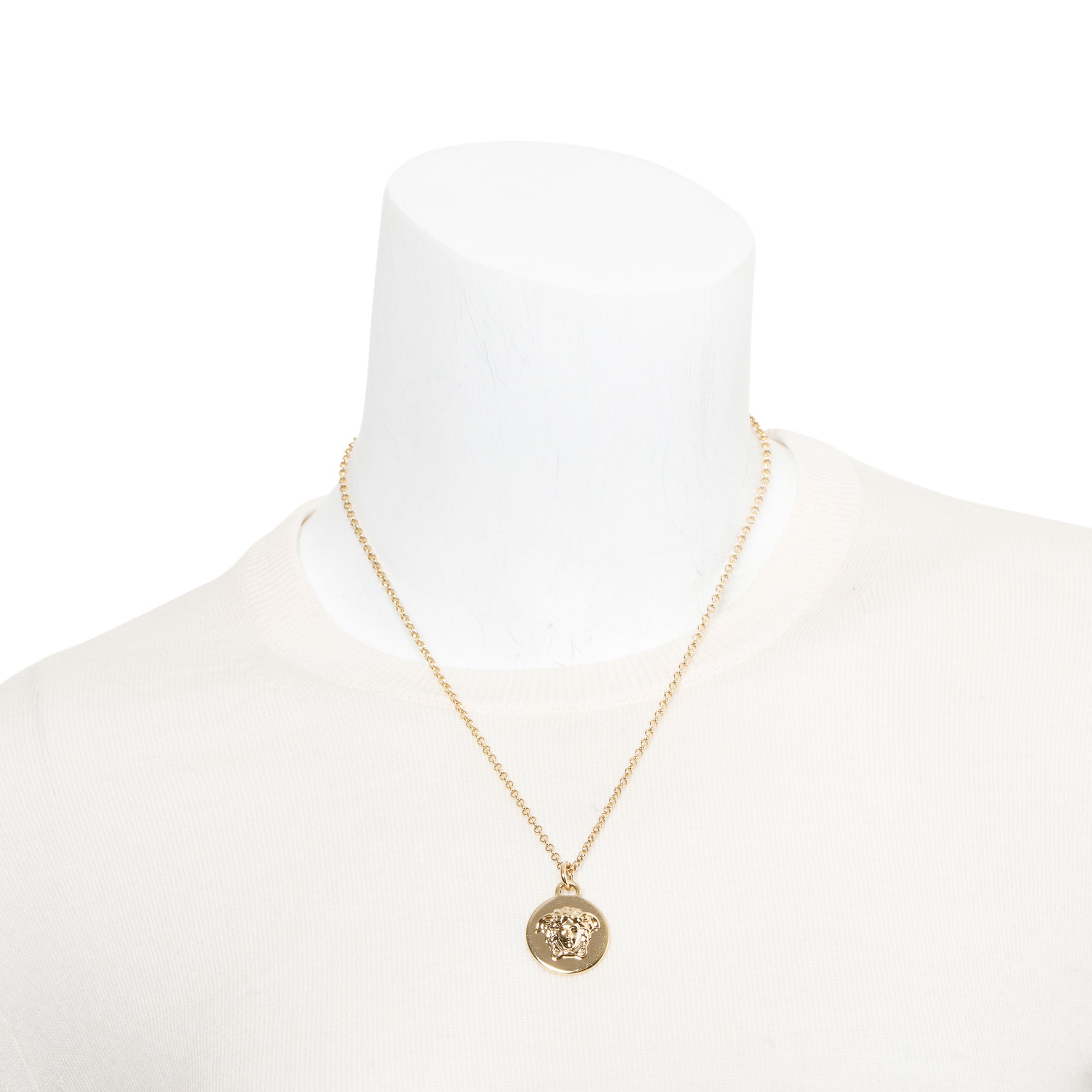 Versace Gold Plated Medusa Pendant Necklace