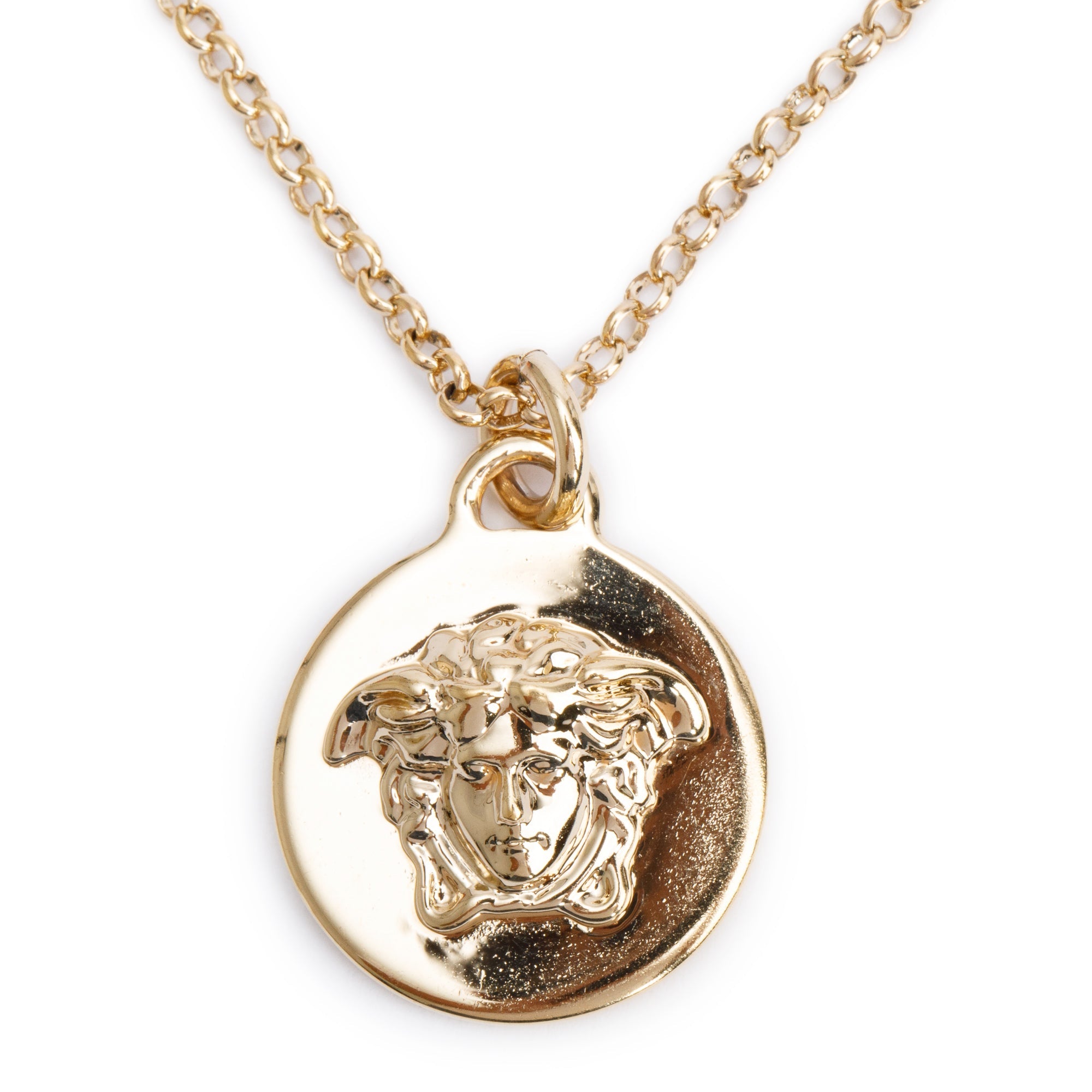 Versace Gold Plated Medusa Pendant Necklace