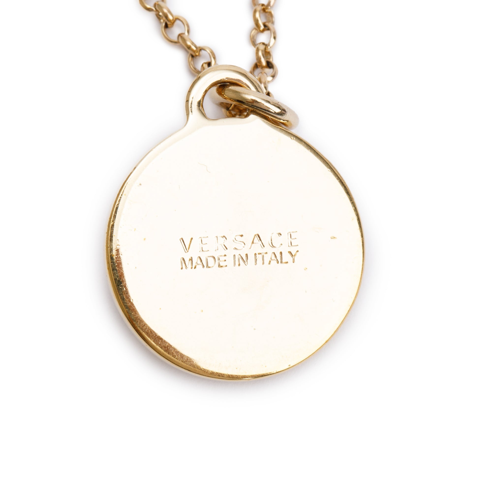 Versace Gold Plated Medusa Pendant Necklace